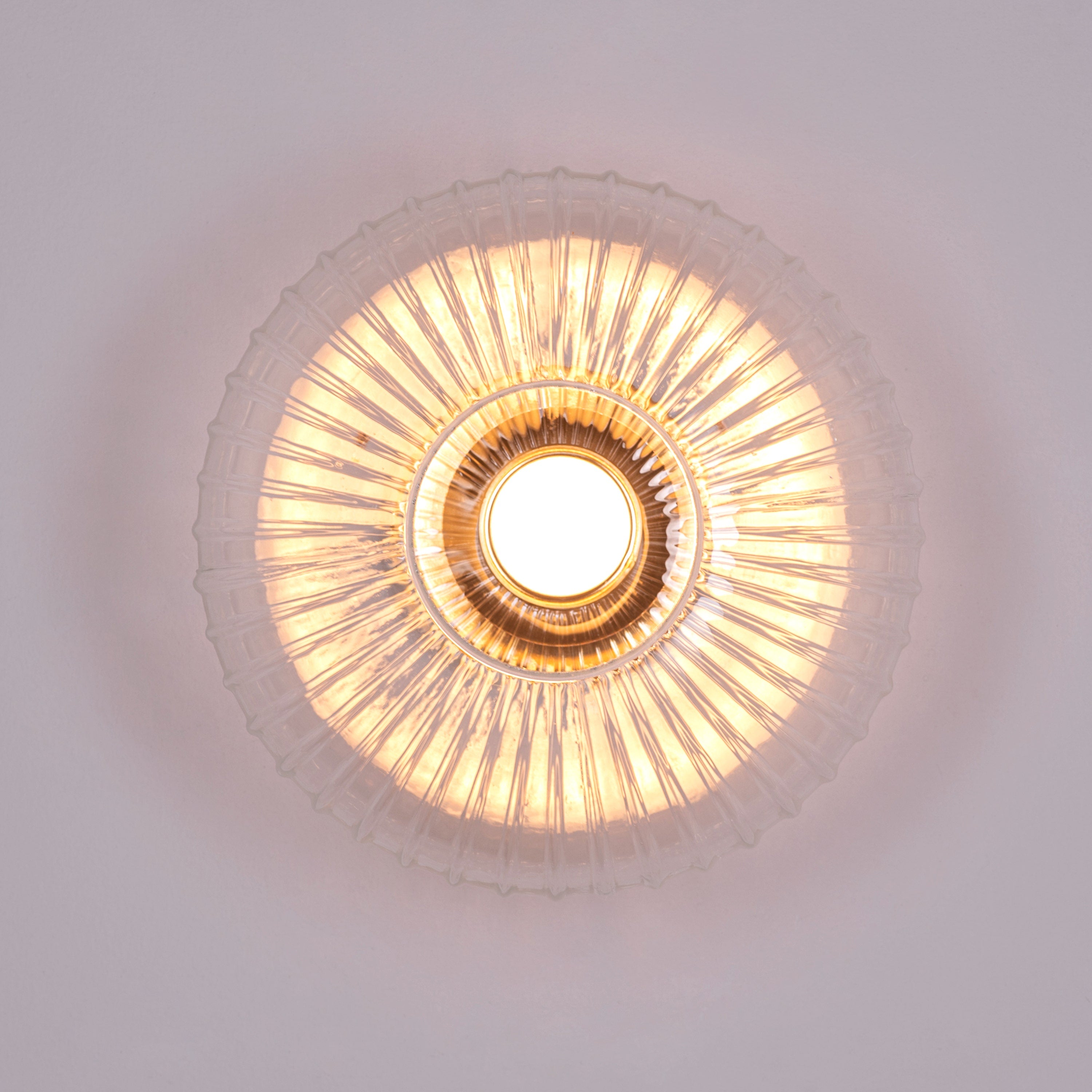 You Are My More (Gold) Textured Glass Wall Light