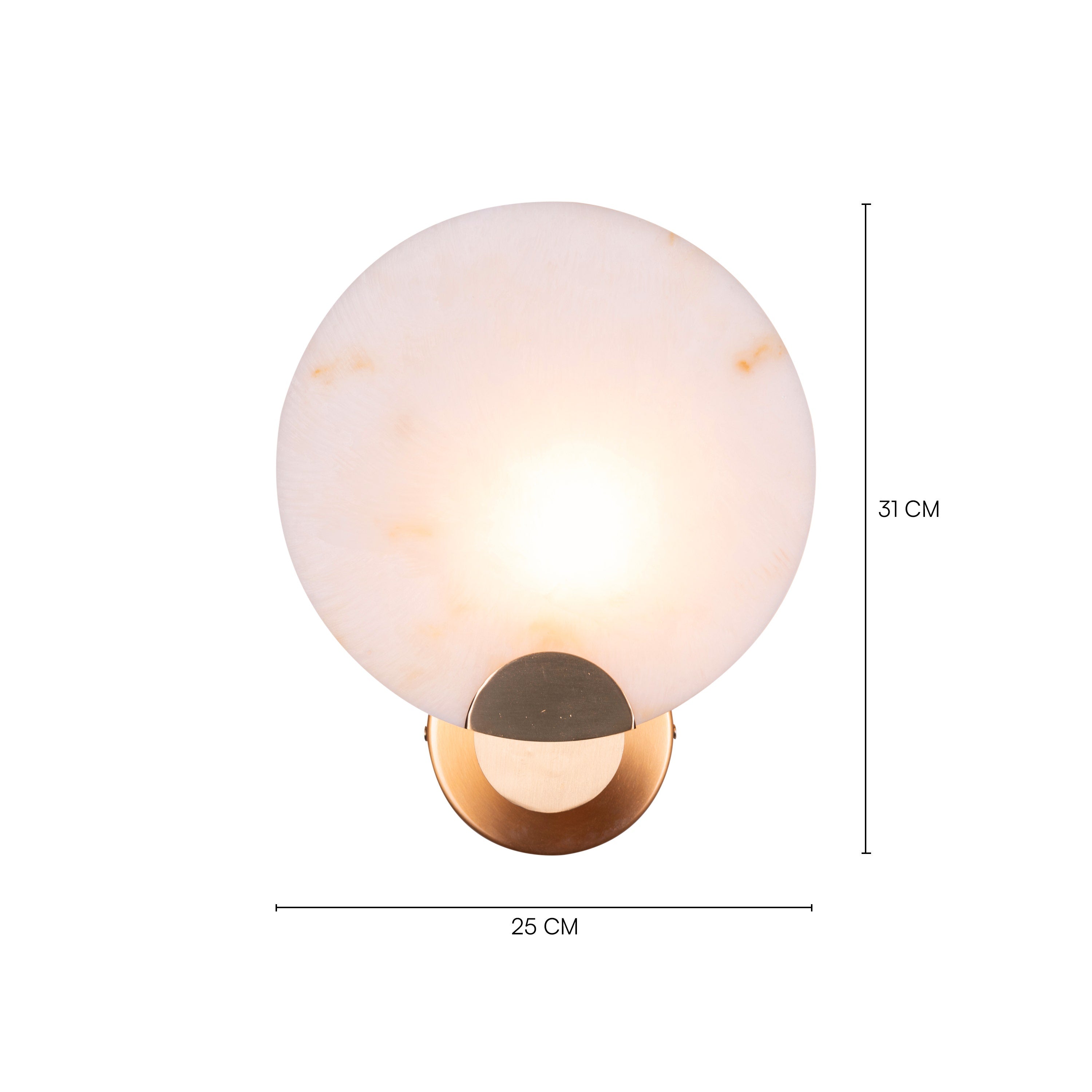 Crazy In Love (Gold) Alabaster Wall Light