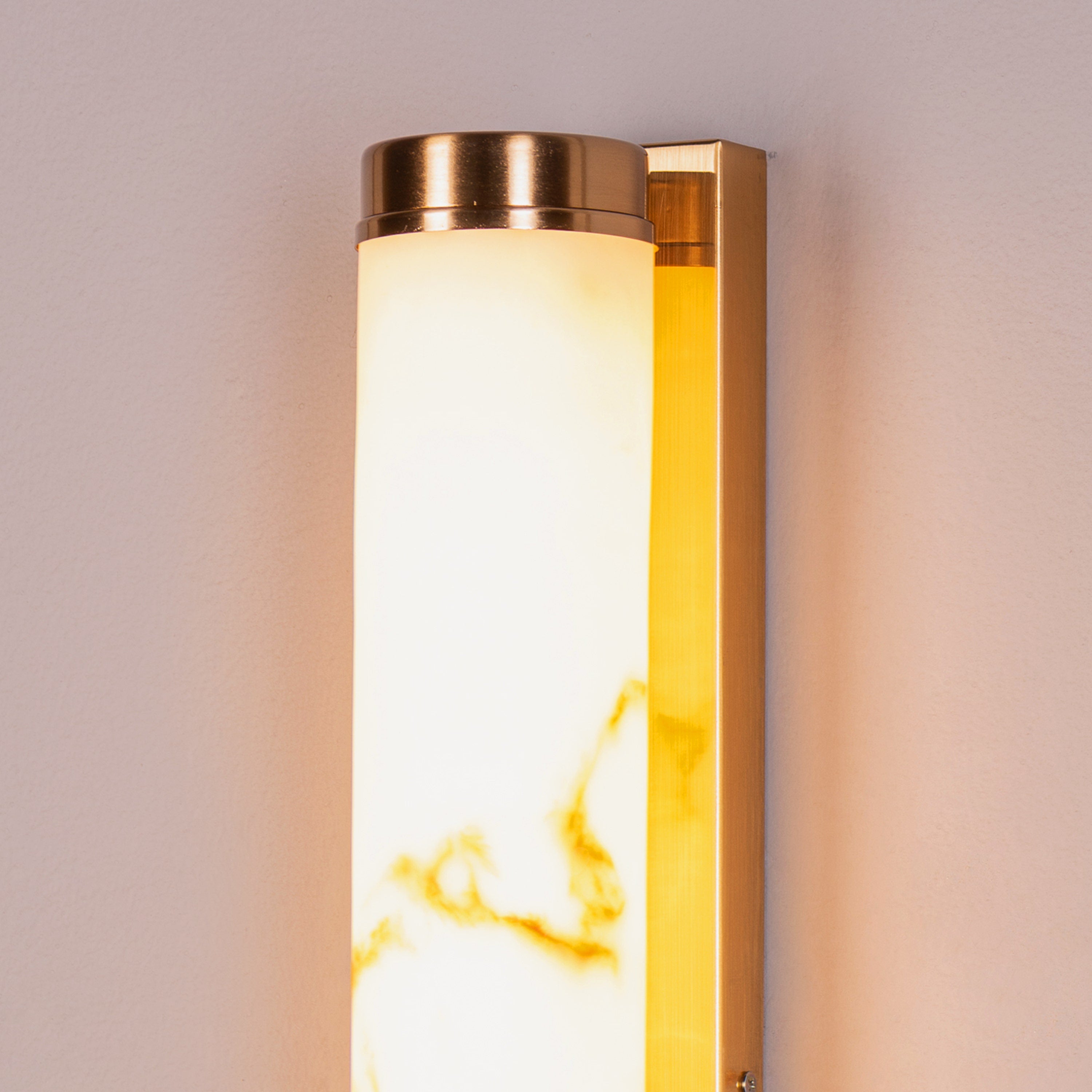 Veins Of Agate (Gold, Built-In LED) Alabaster Wall Light