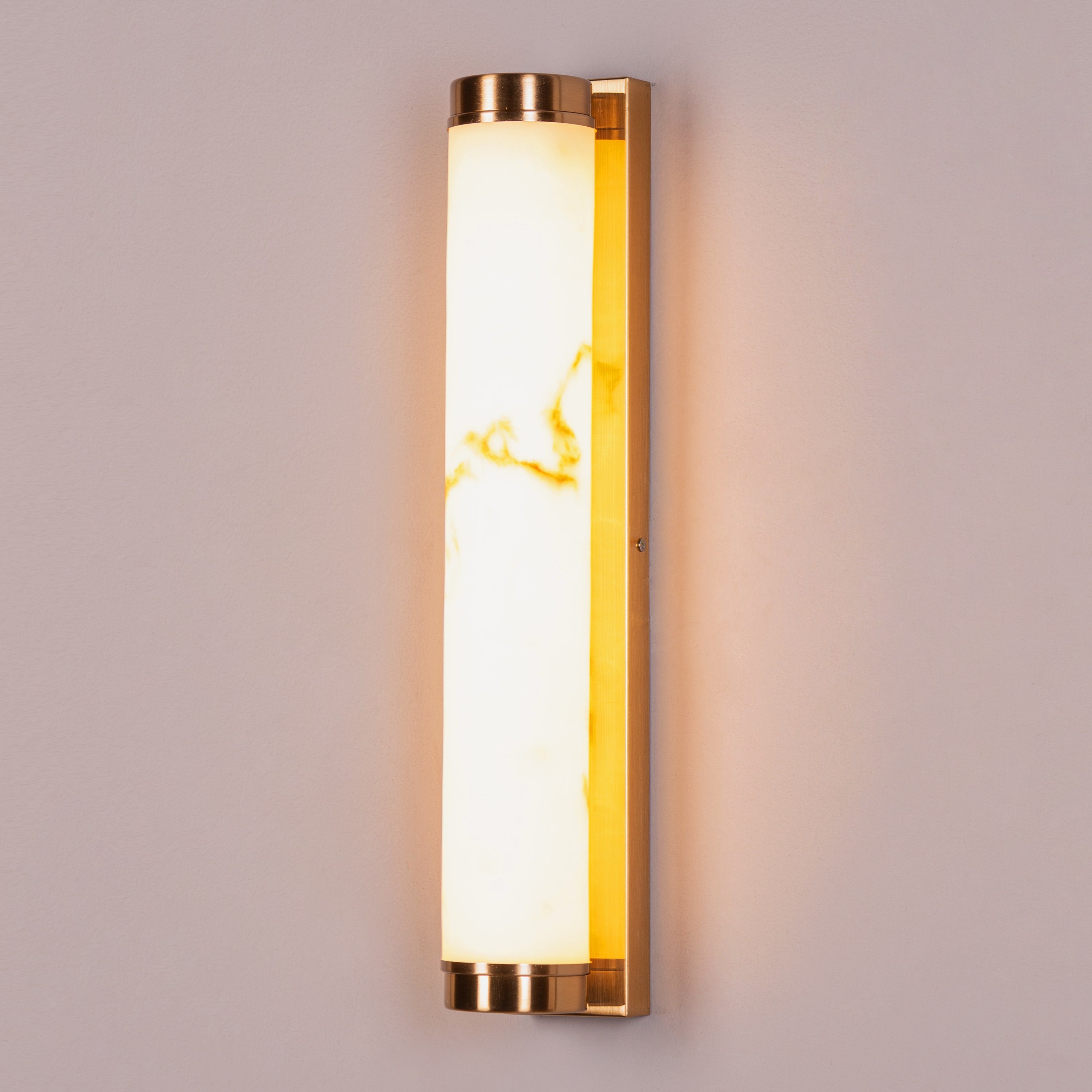 Veins Of Agate (Gold, Built-In LED) Alabaster Wall Light