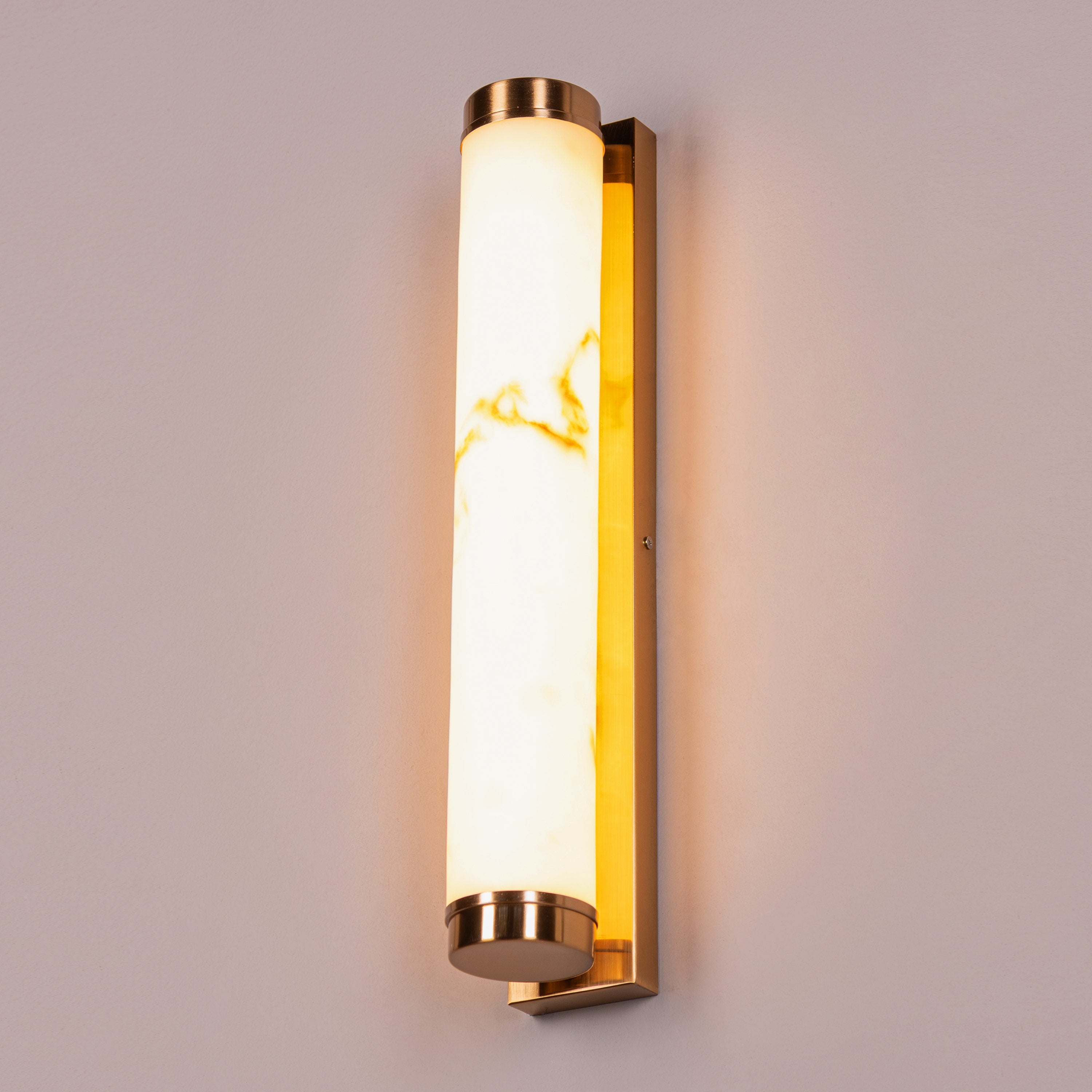 Veins Of Agate (Gold, Built-In LED) Alabaster Wall Light