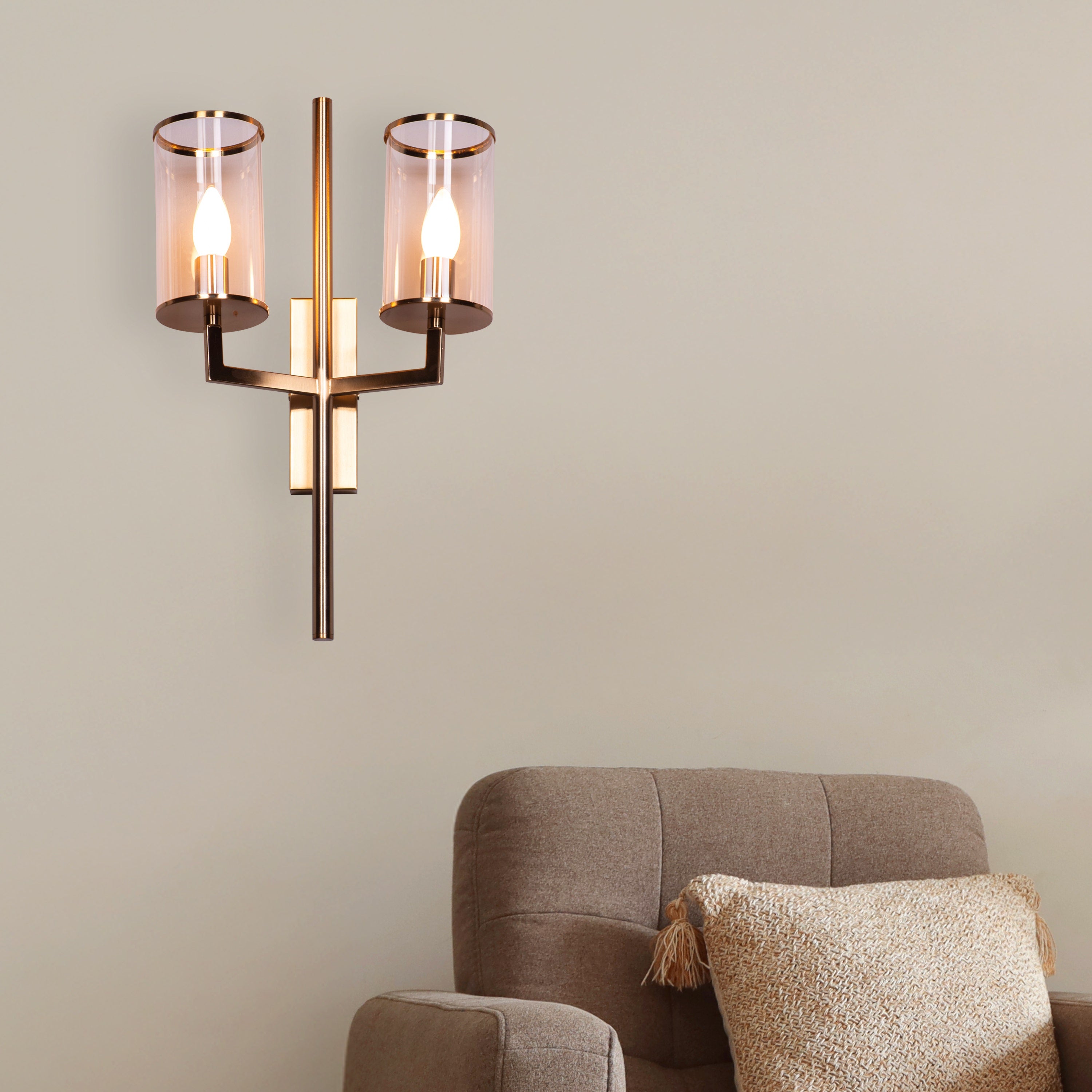 The New Dream (Gold) Clear Glass Wall Light