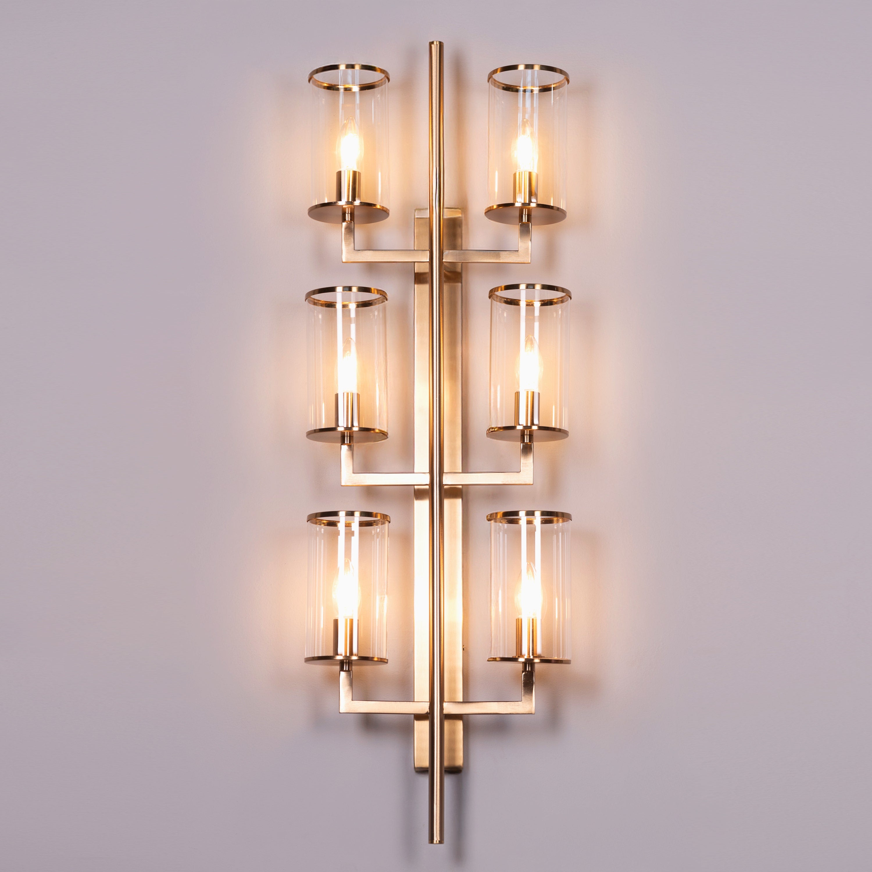 Last Train Home (Gold) Clear Glass Wall Light