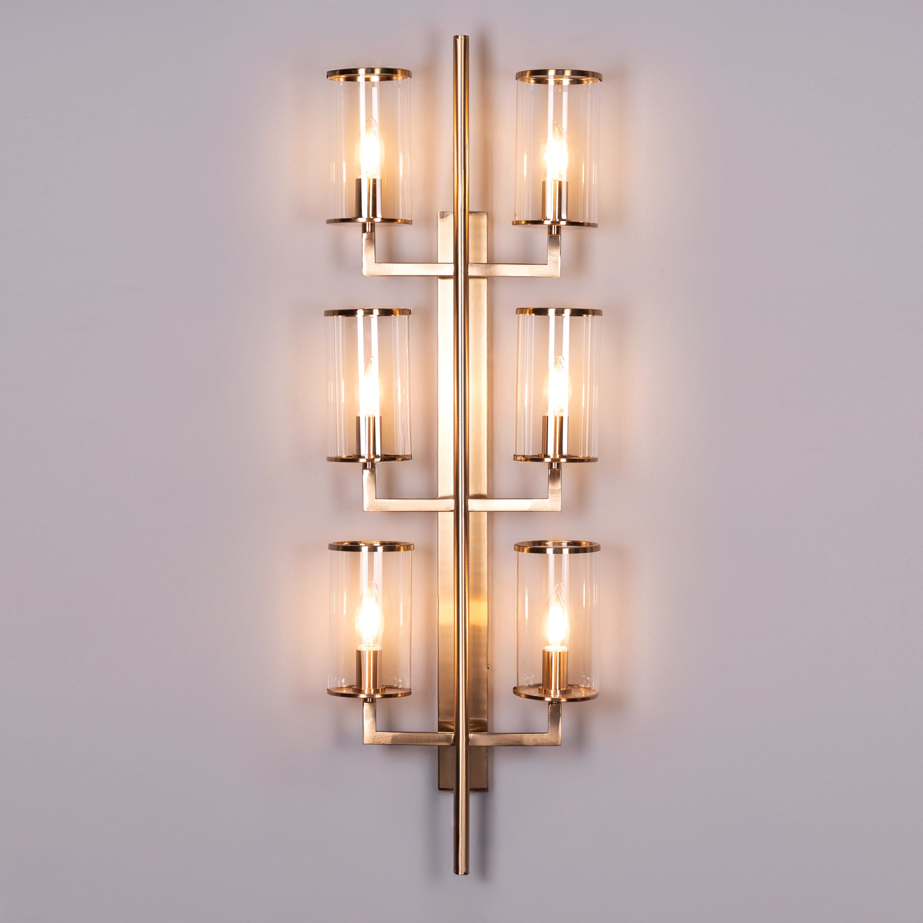 Last Train Home (Gold) Clear Glass Wall Light