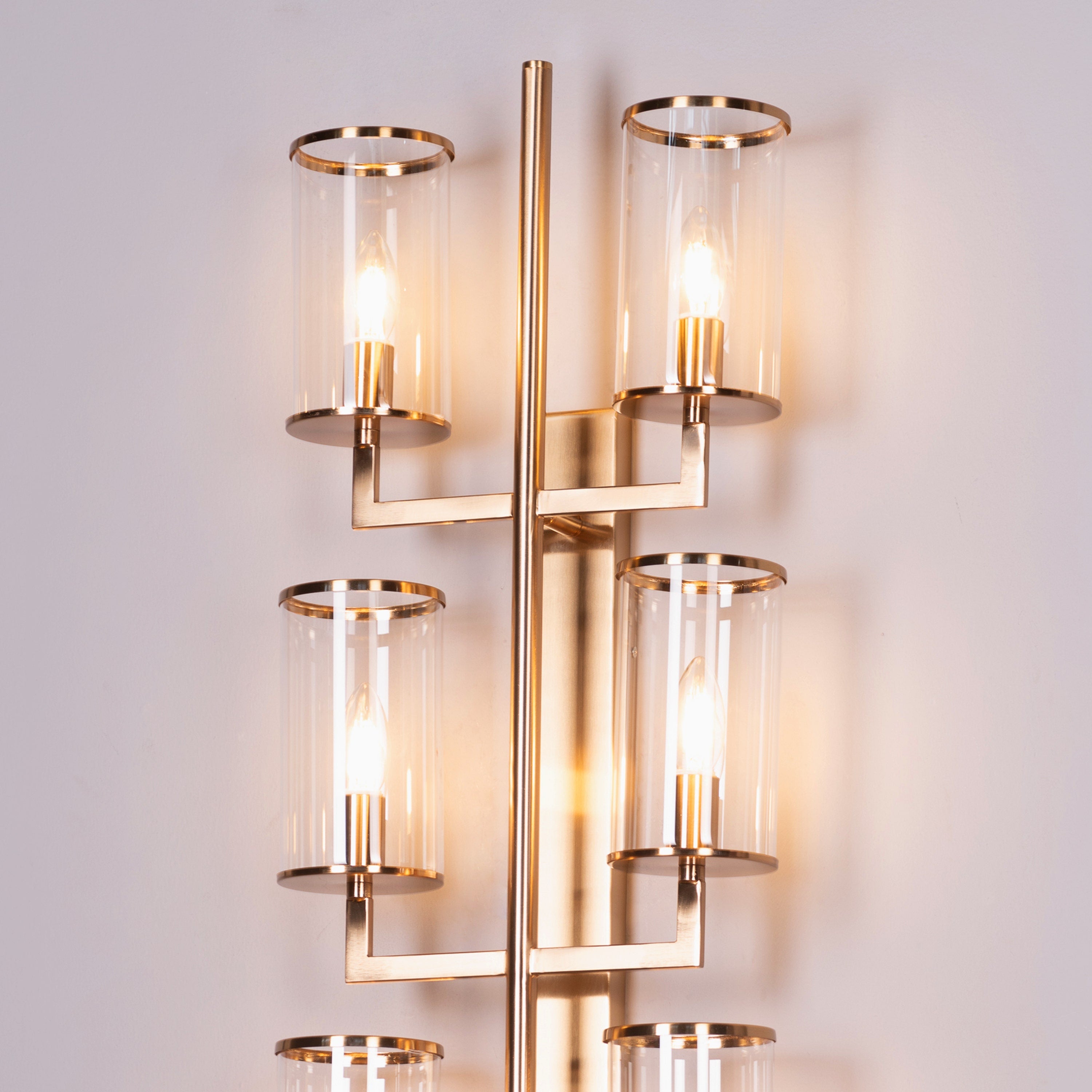 Last Train Home (Gold) Clear Glass Wall Light