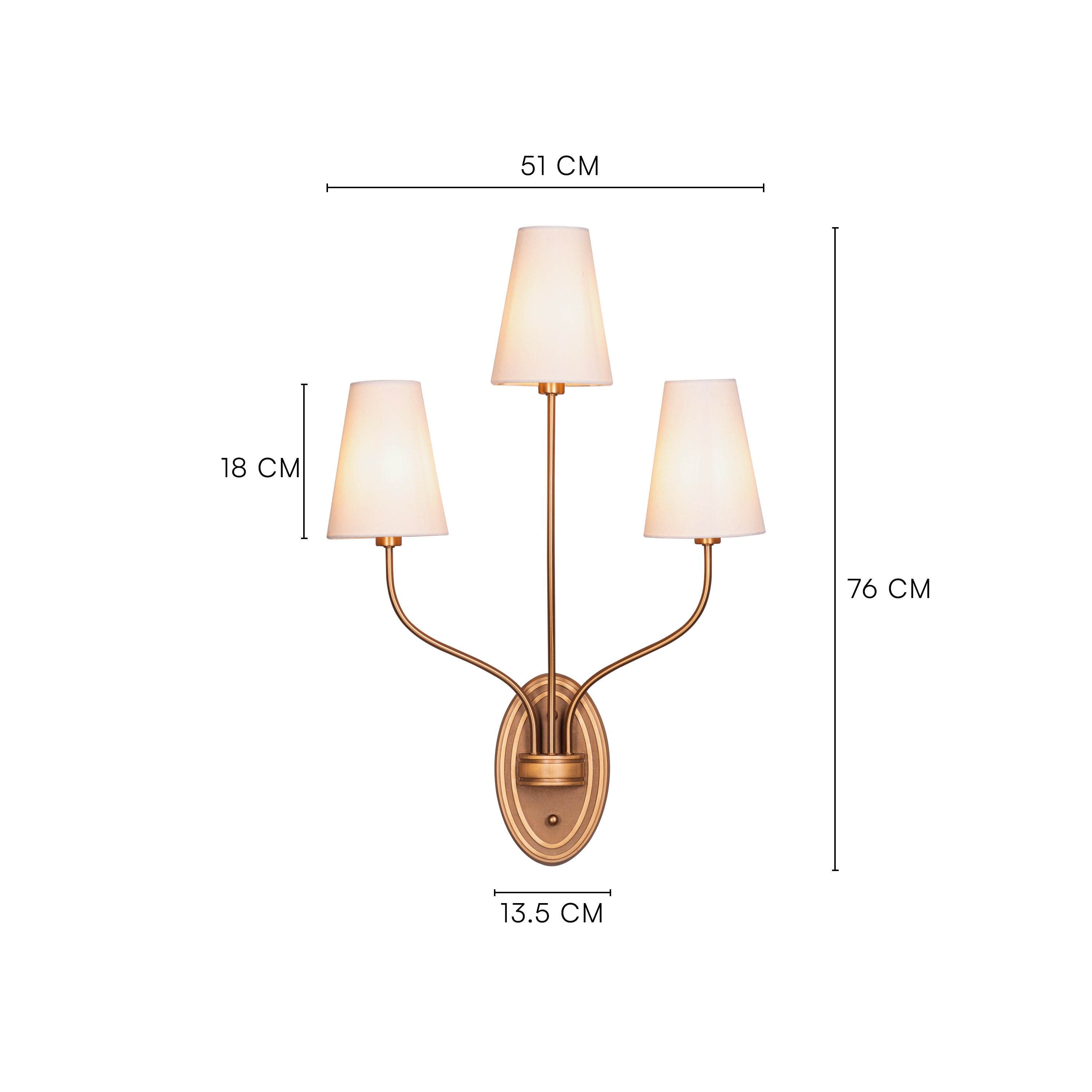 See The Unseen (Gold) Fabric Wall Light