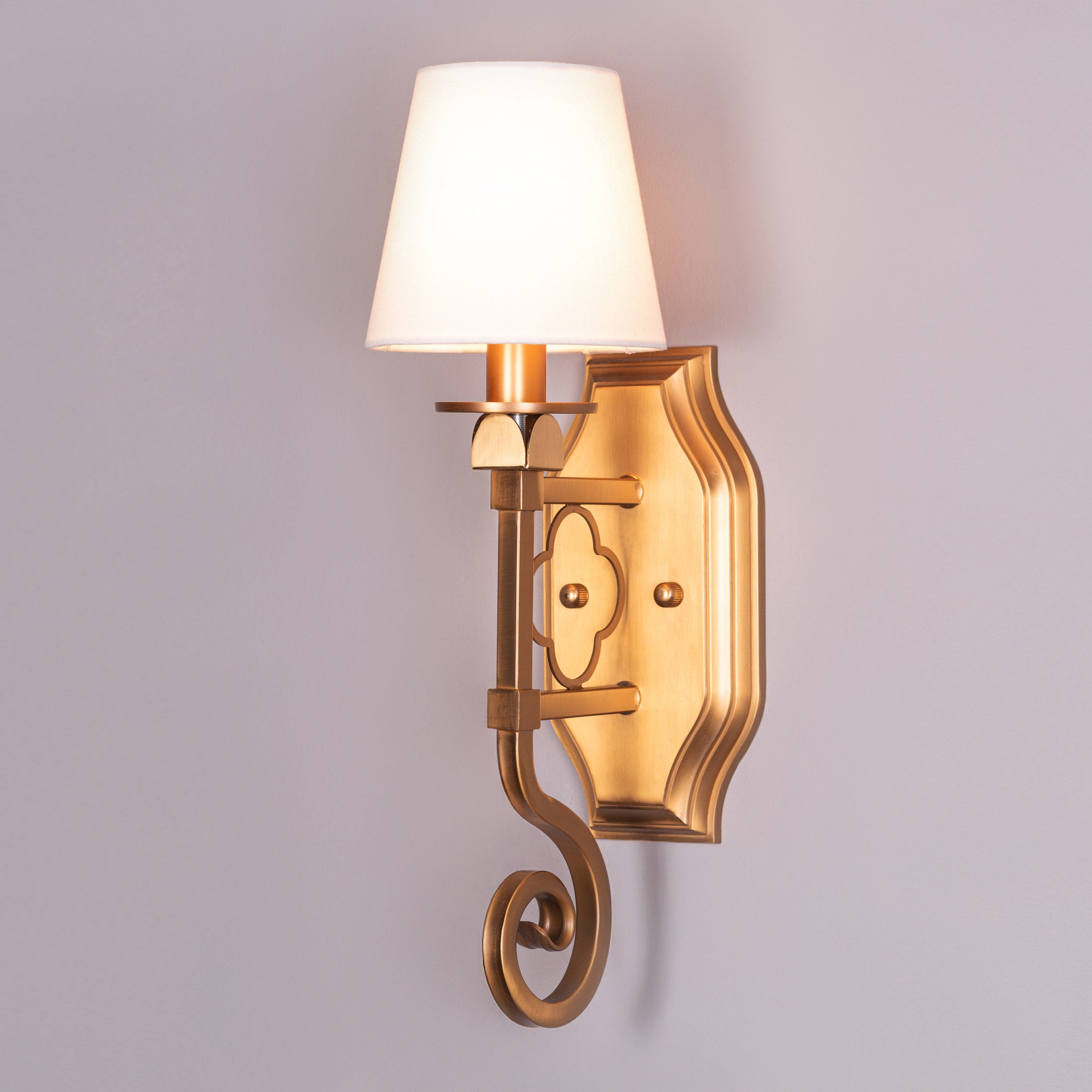 Stuck In My Heart (Gold) Fabric Wall Light