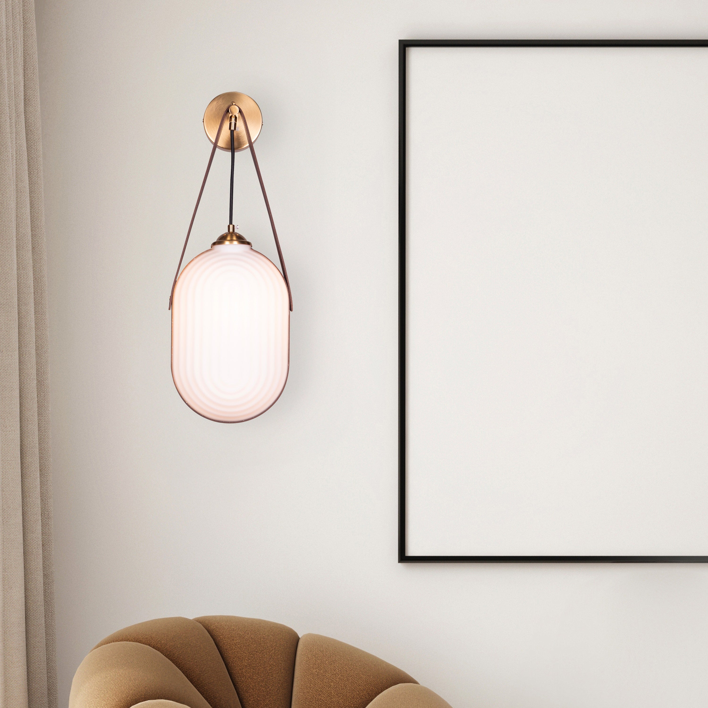 Music For My Soul (Gold, White) Frosted Glass Wall Light