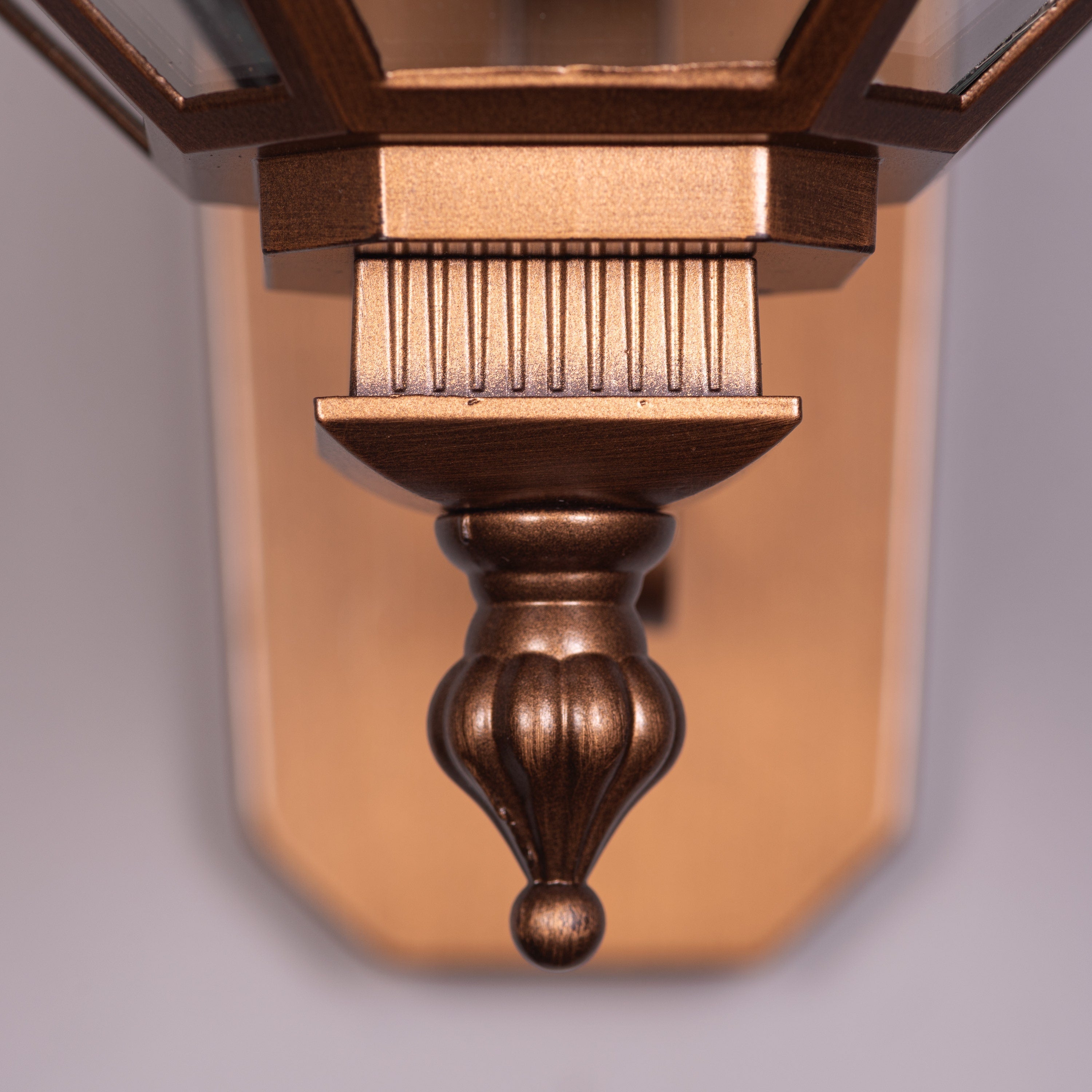 Townhouse (Antique Gold) Clear Glass Wall Light