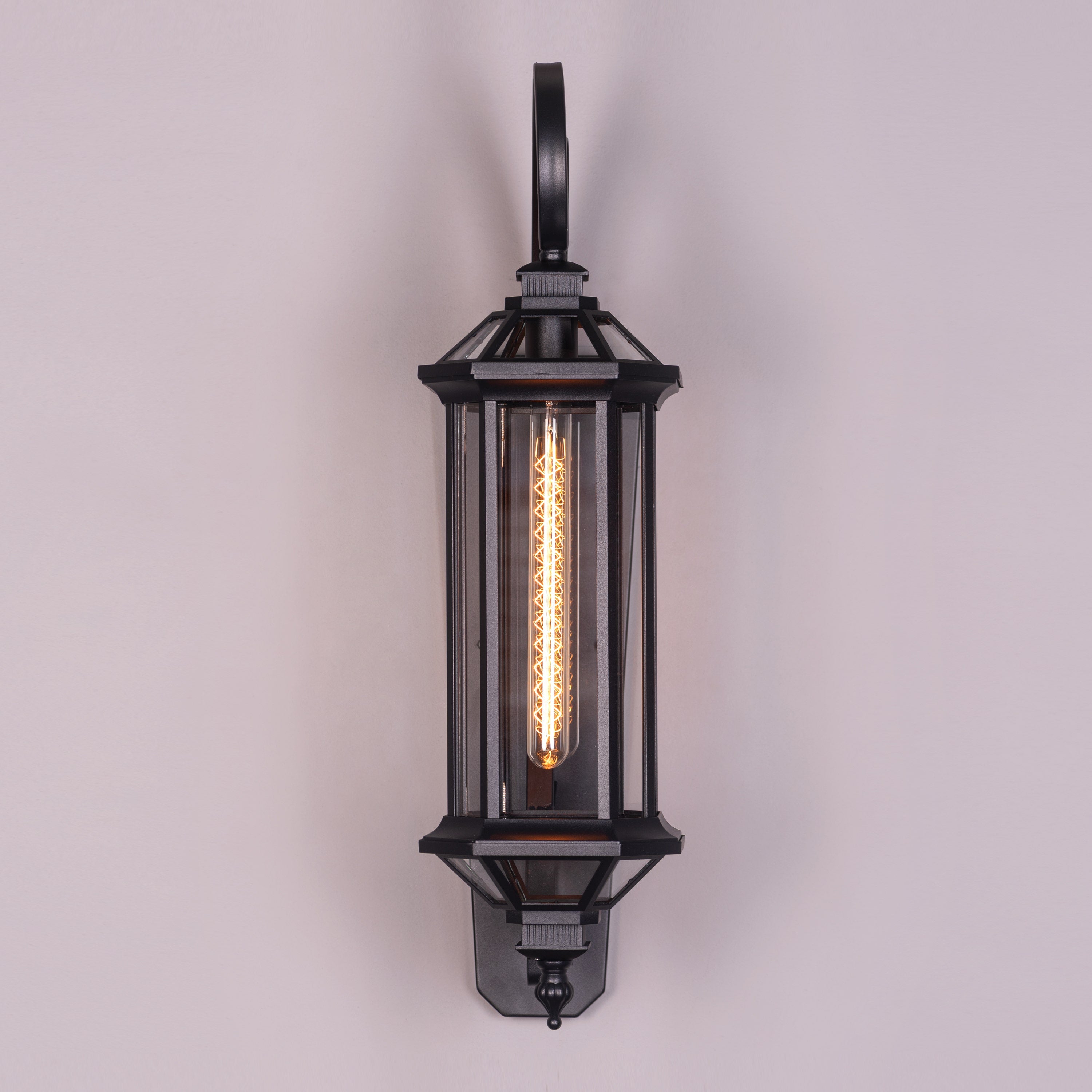 Townhouse (Black) Clear Glass Wall Light