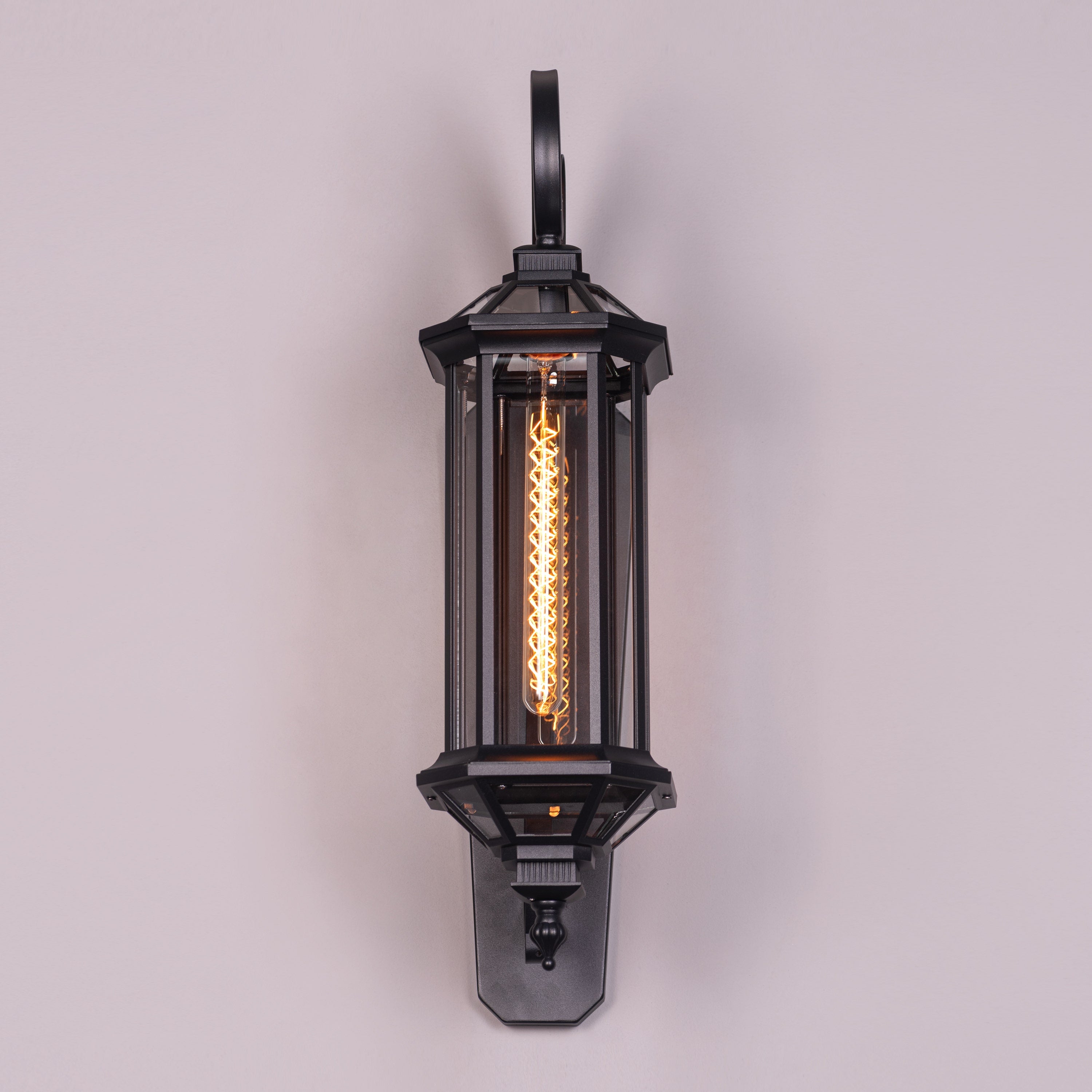 Townhouse (Black) Clear Glass Wall Light
