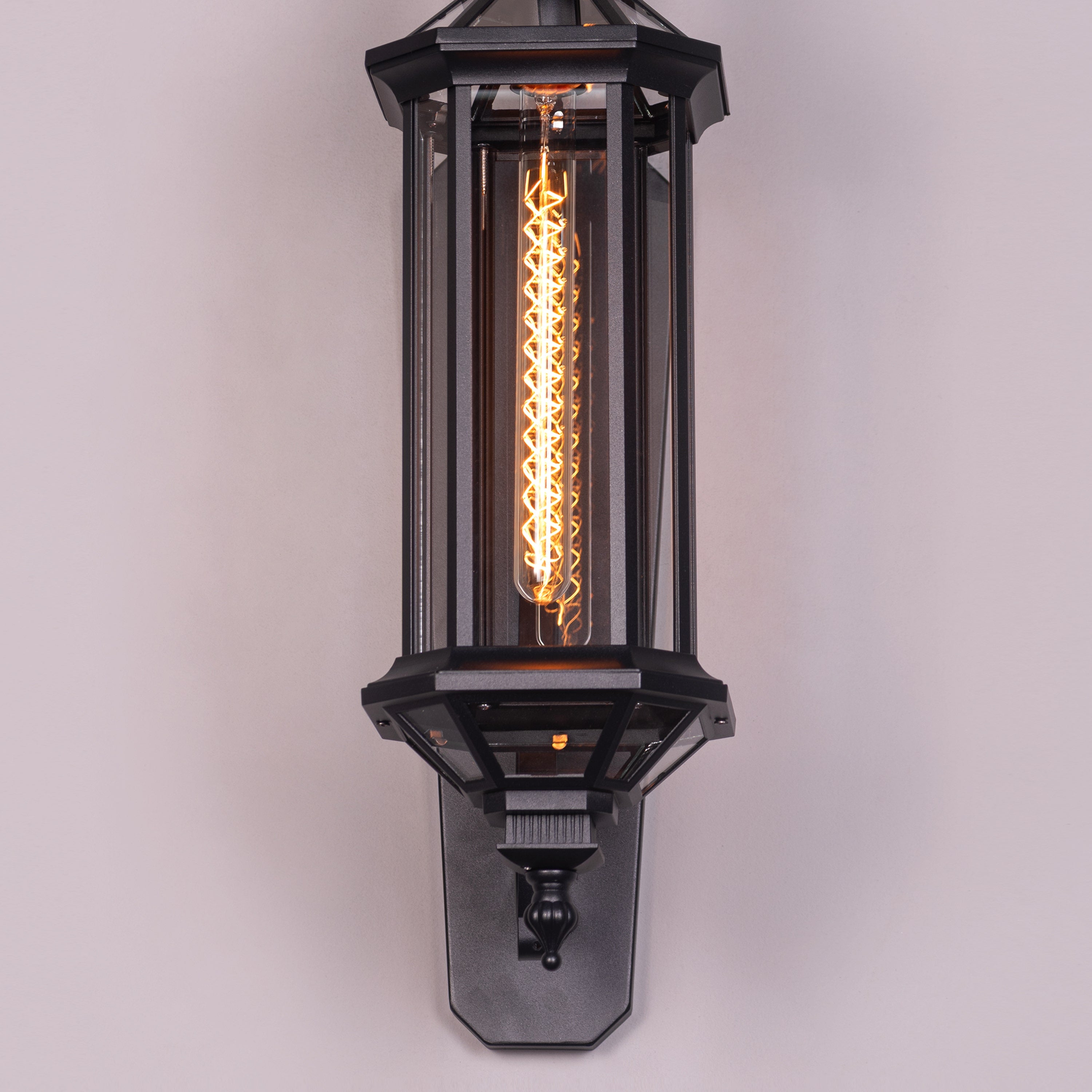 Townhouse (Black) Clear Glass Wall Light