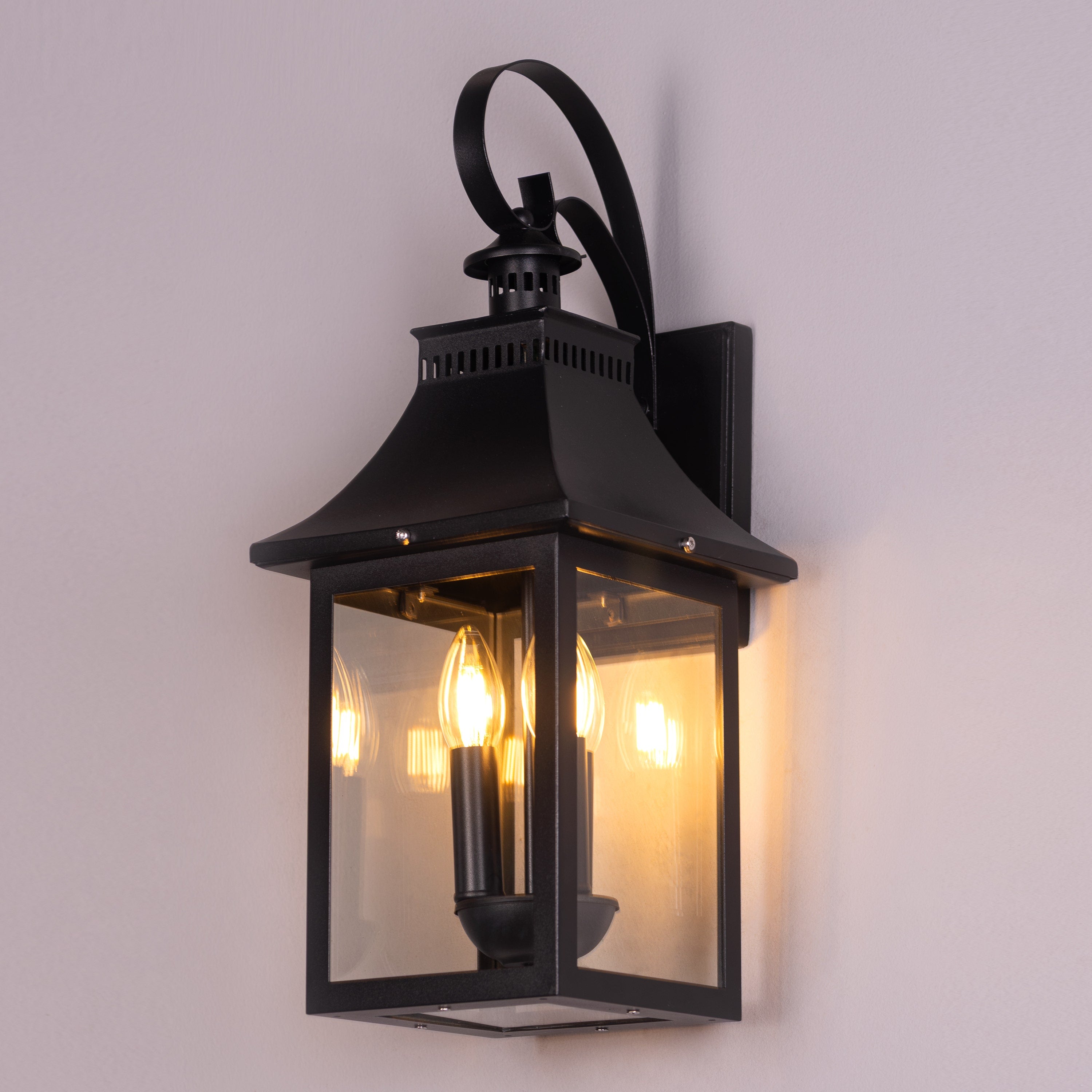 Good For You (Black) Clear Glass Wall Light