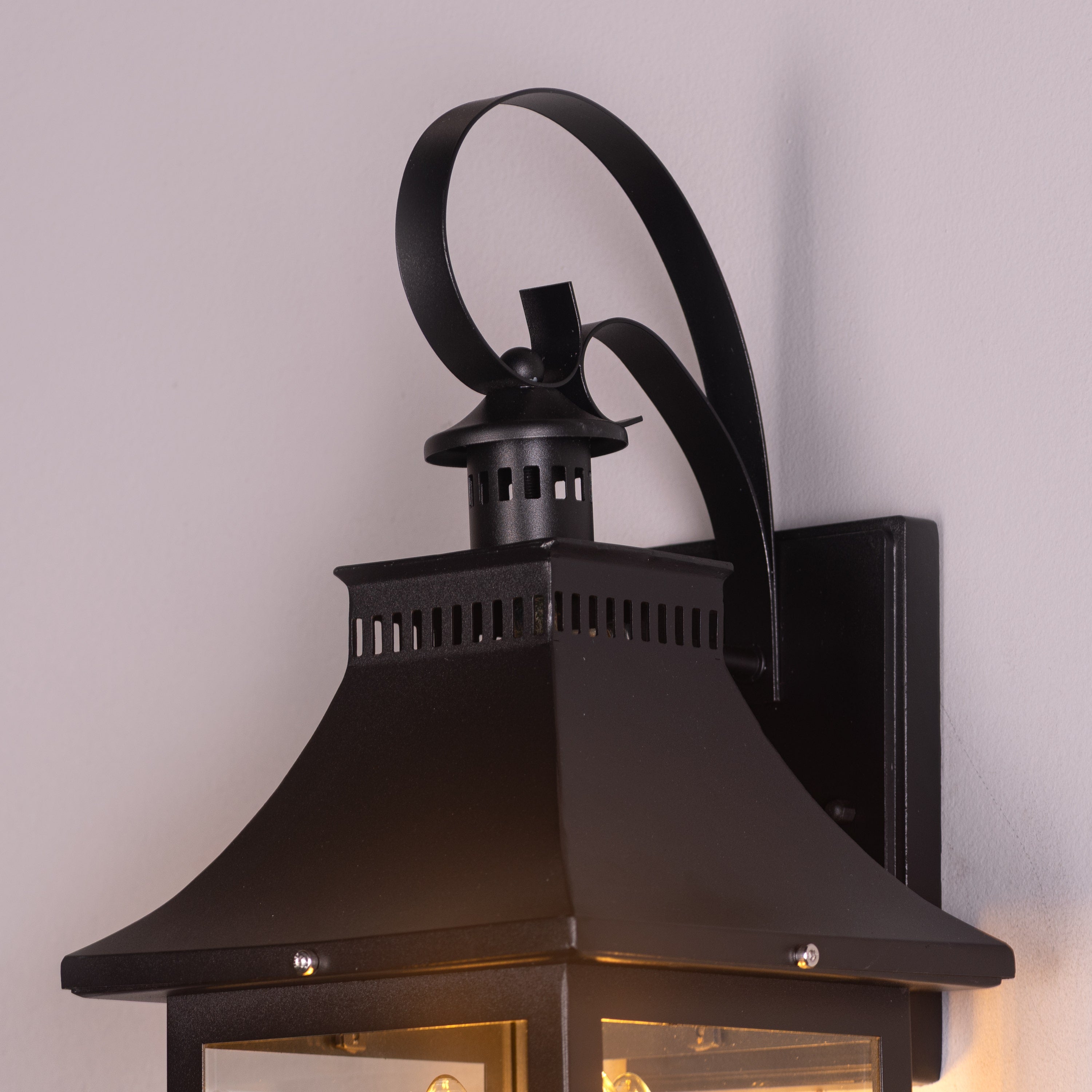 Good For You (Black) Clear Glass Wall Light