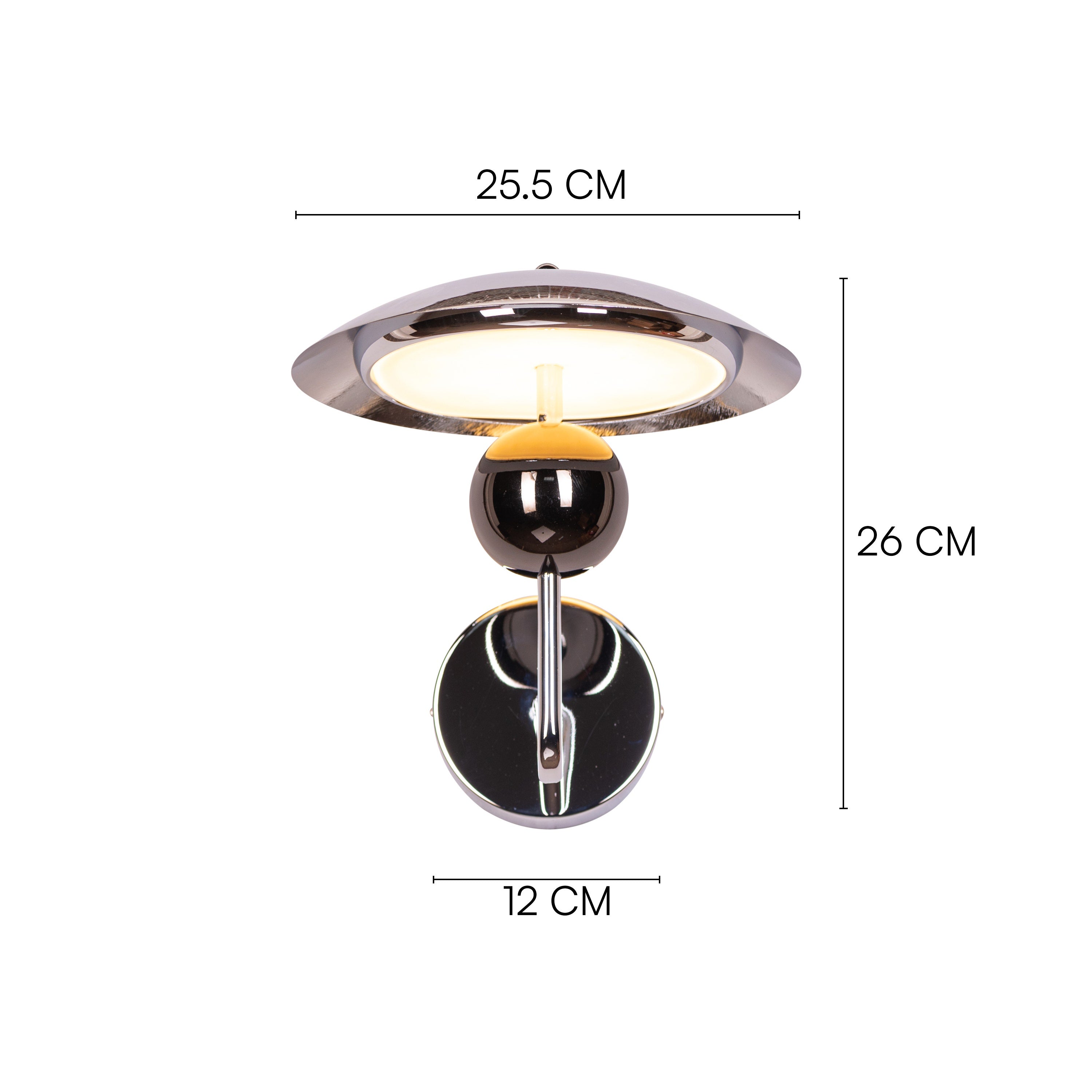 Balmoral Affair (Black, 3 Color Built-In LED) Glass Wall Light