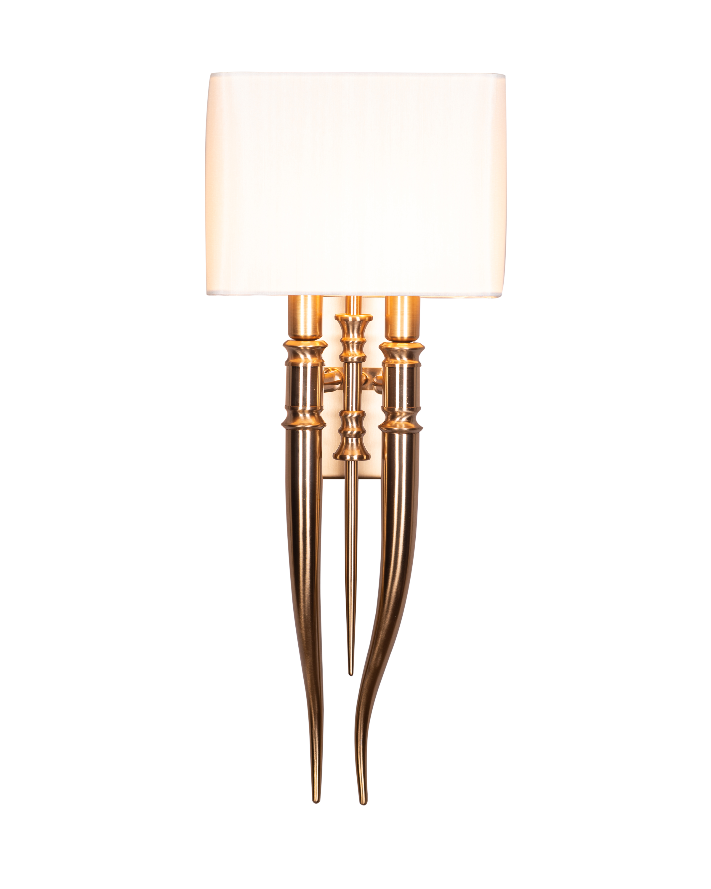 Sunpetal (Gold, White) Fabric Wall Light