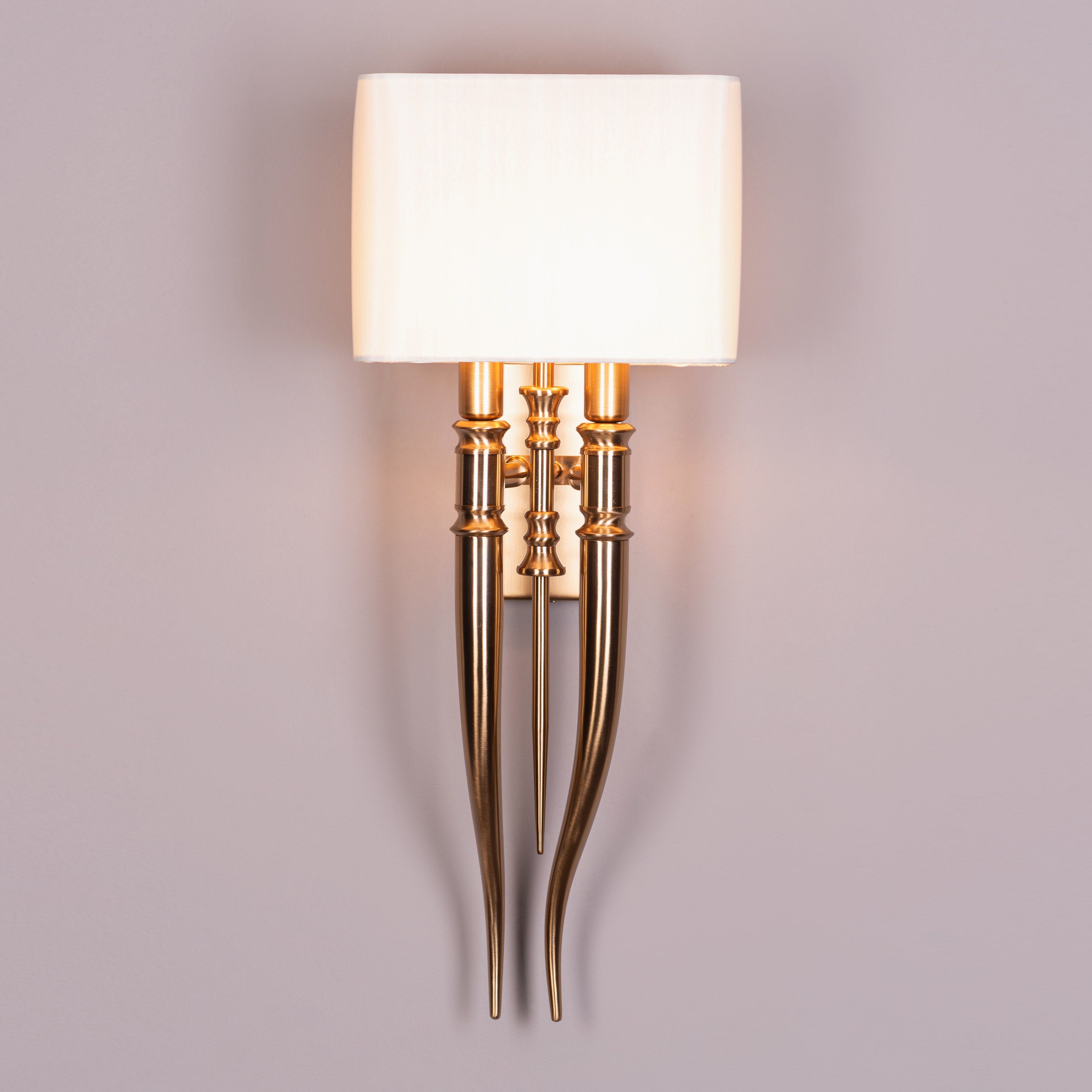 Sunpetal (Gold, White) Fabric Wall Light