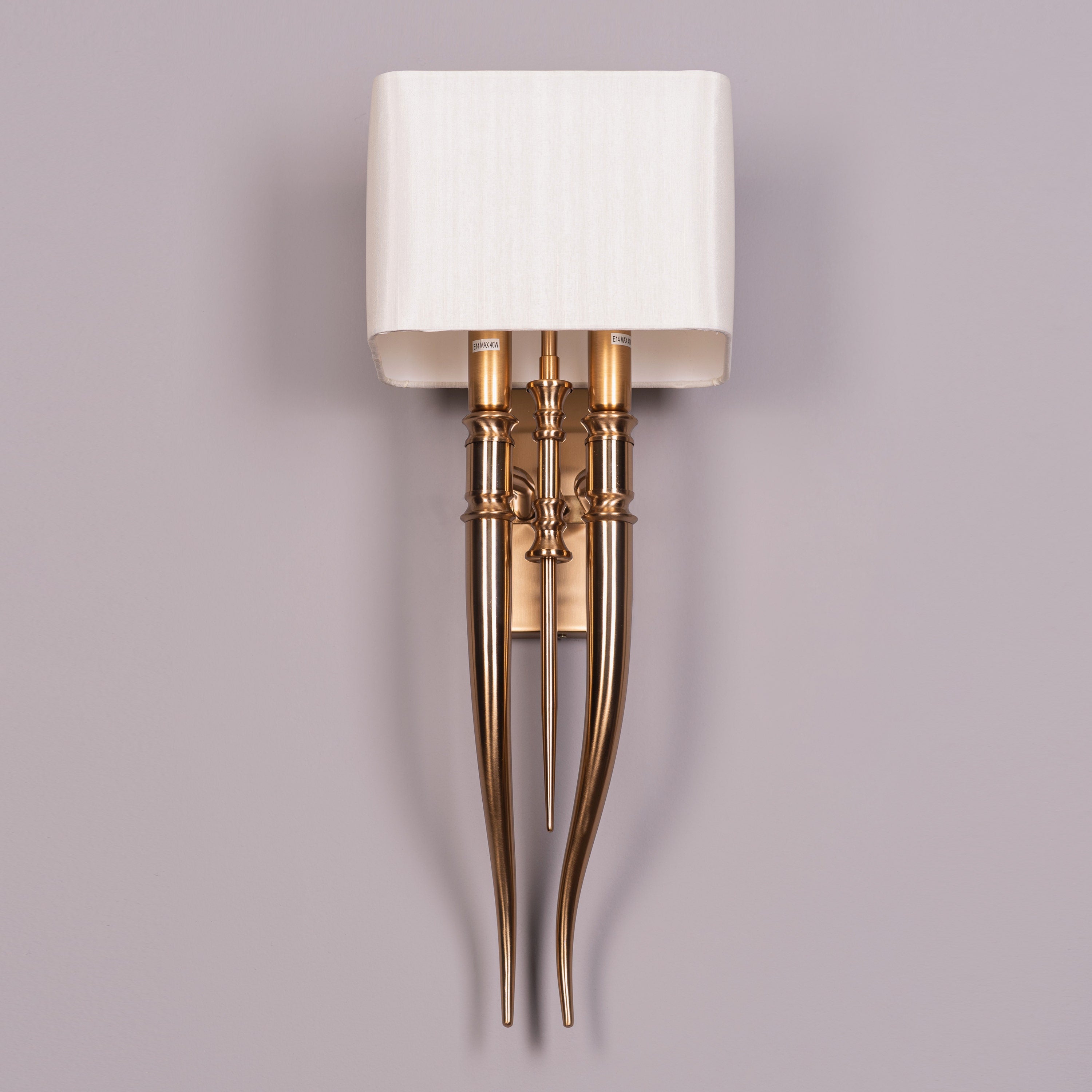 Sunpetal (Gold, White) Fabric Wall Light