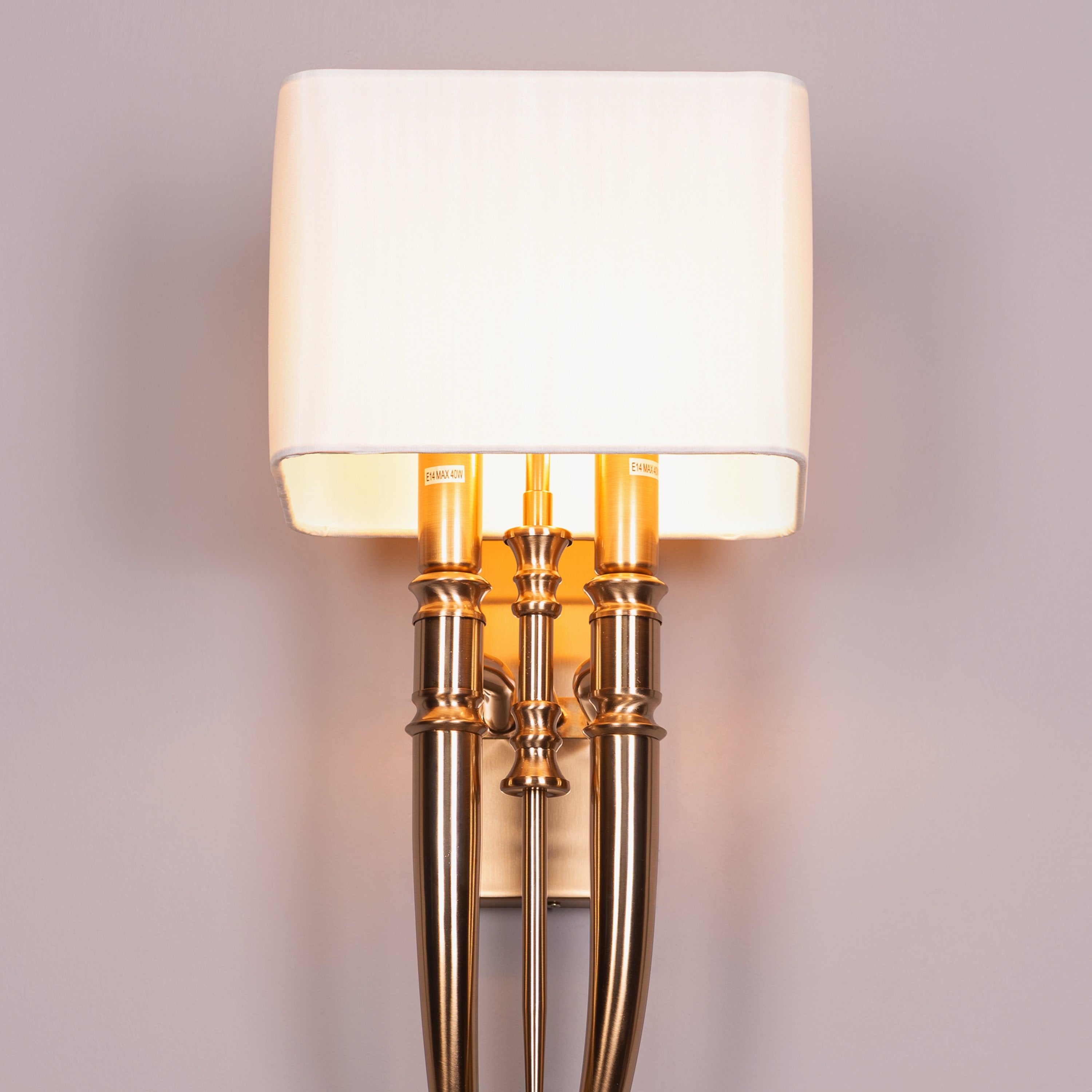 Sunpetal (Gold, White) Fabric Wall Light