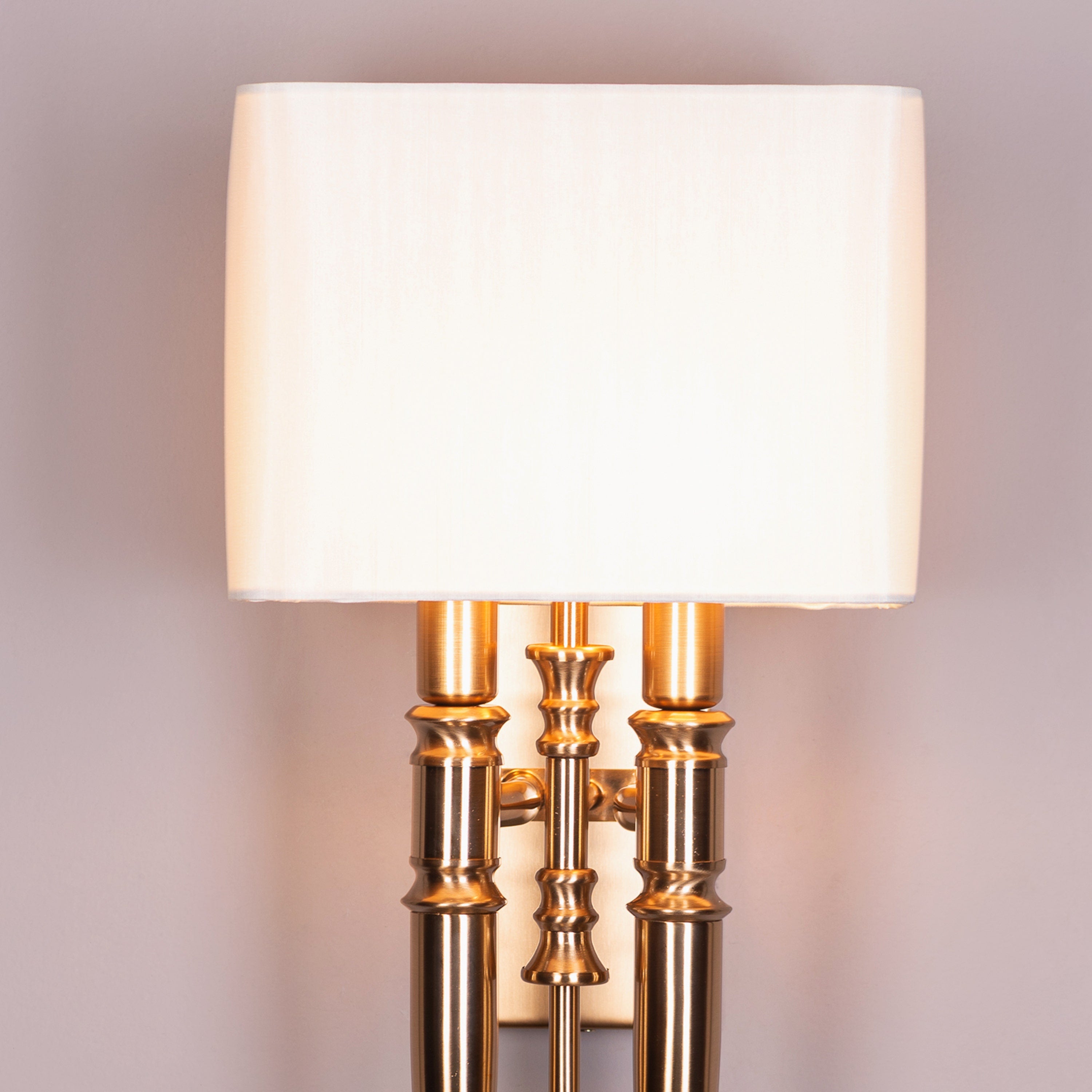 Sunpetal (Gold, White) Fabric Wall Light