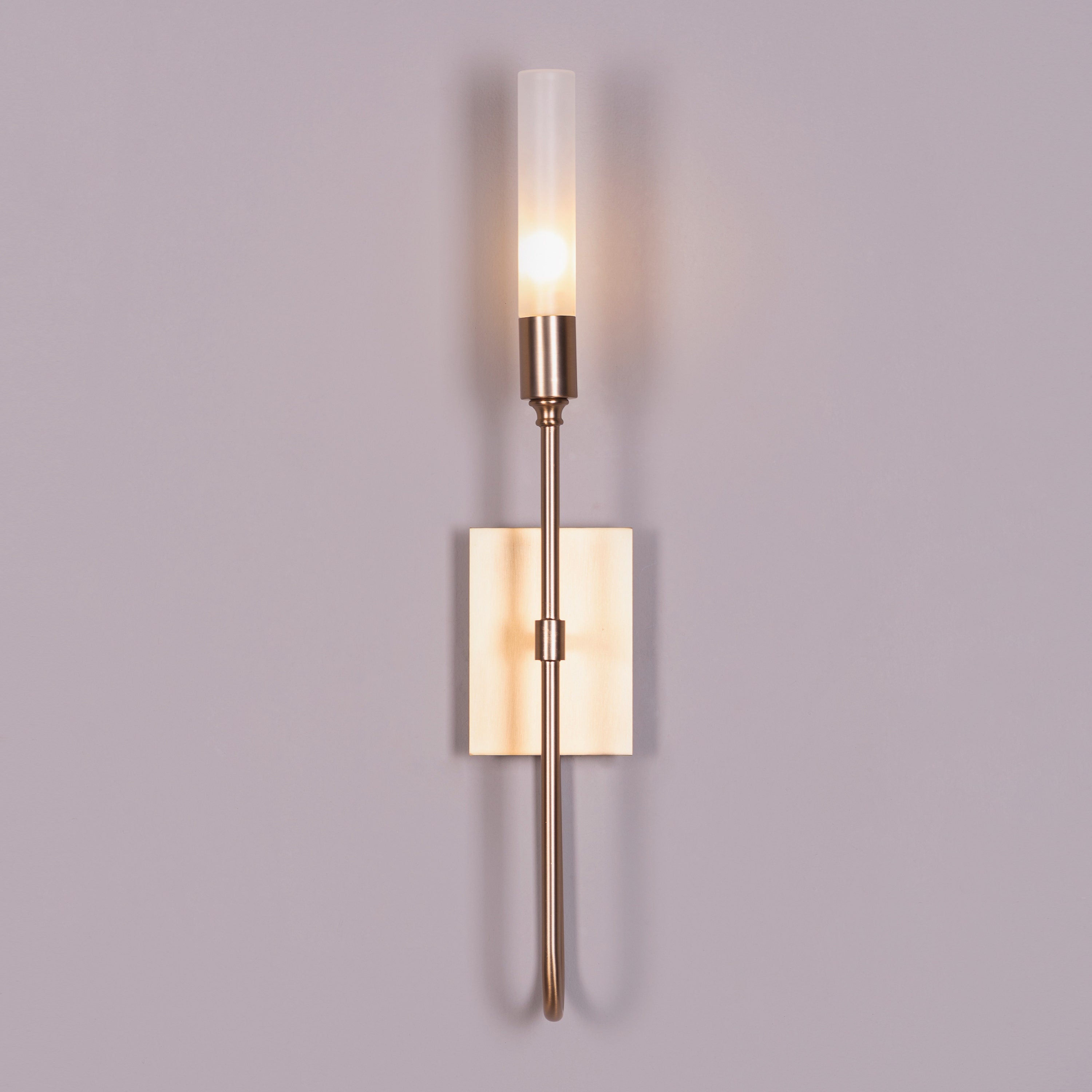 Opaline Crest (Gold, White) Frosted Glass Wall Light