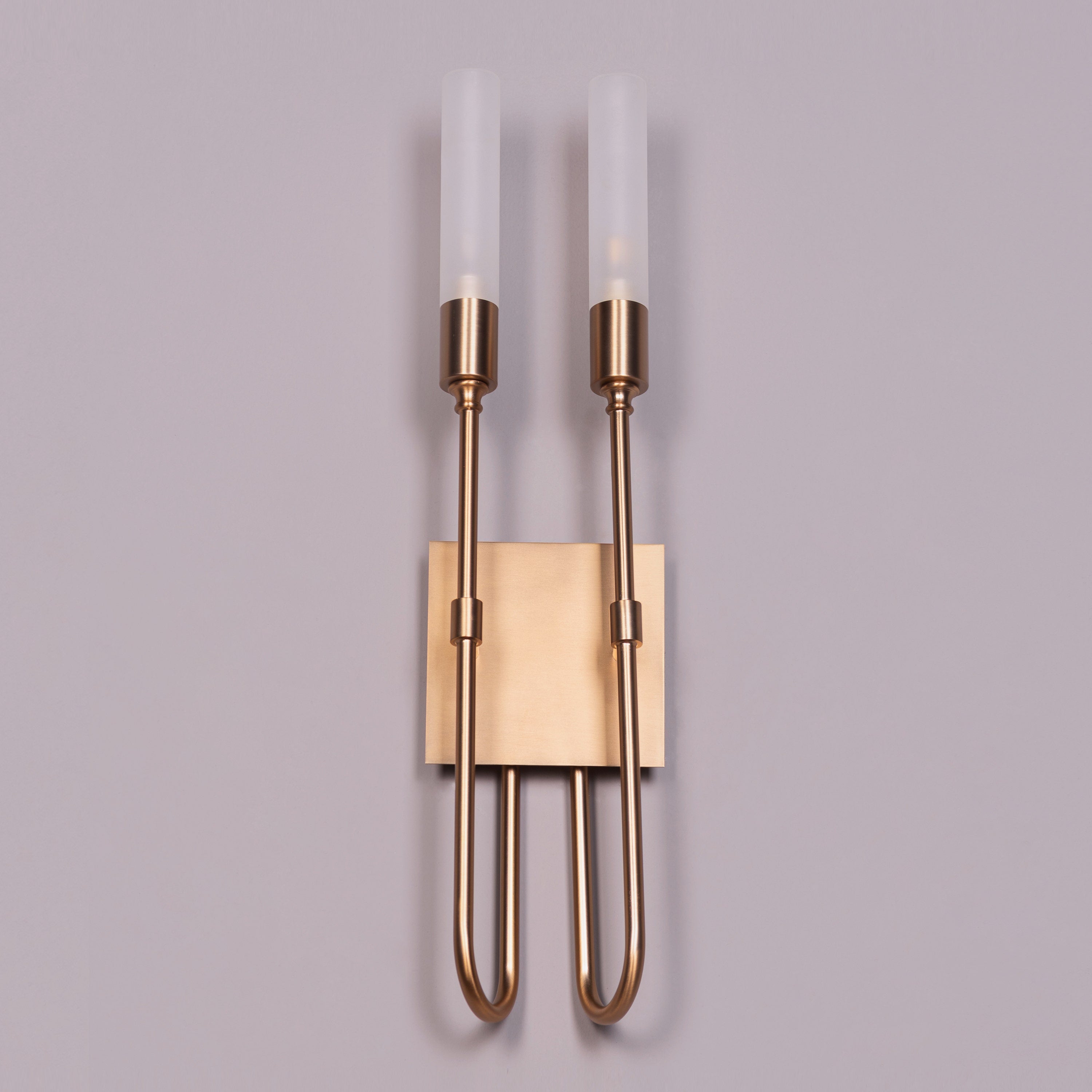 Opaline Crest (Gold, White) 2 Head Frosted Glass Wall Light