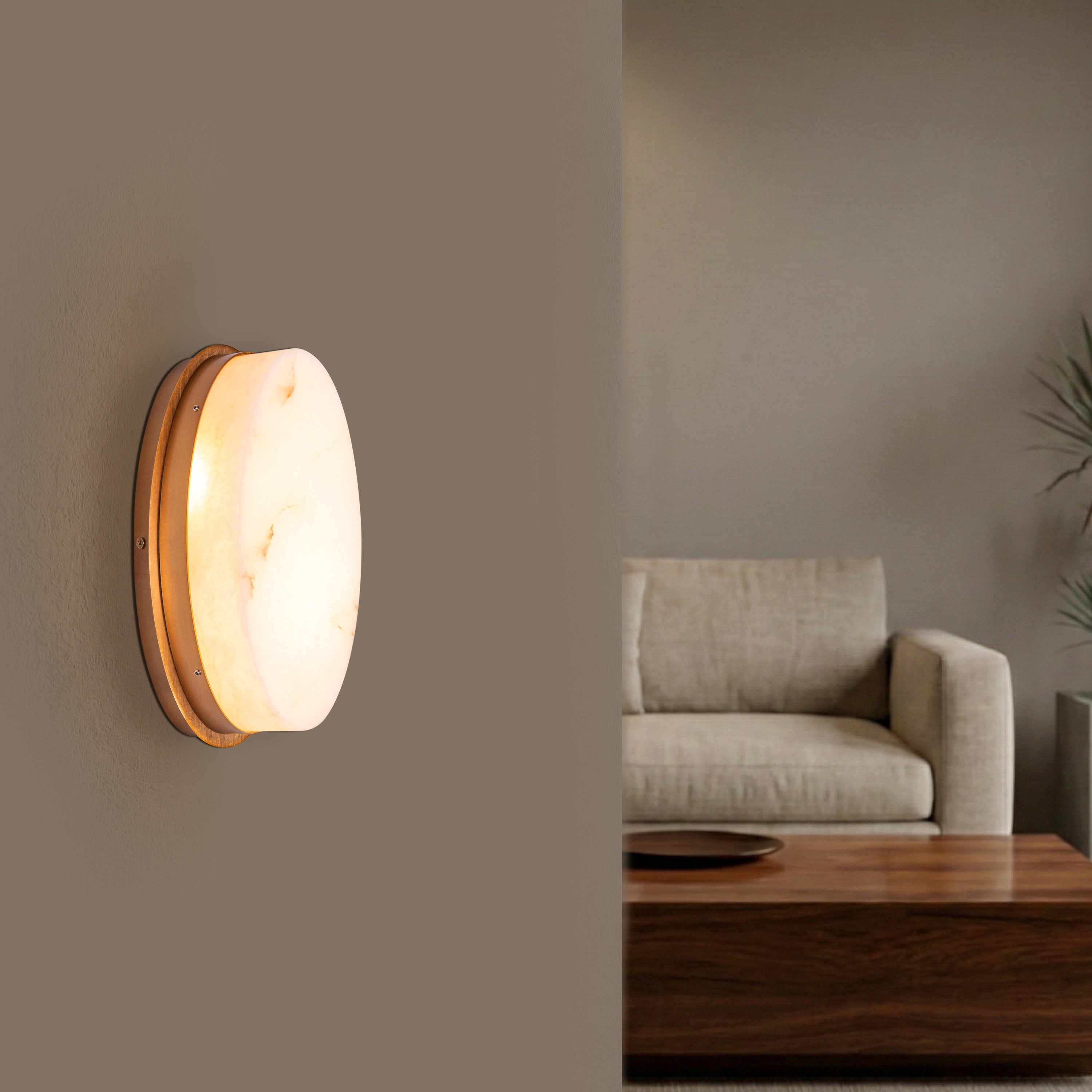 Keep Looking (Gold) Alabaster Wall Light