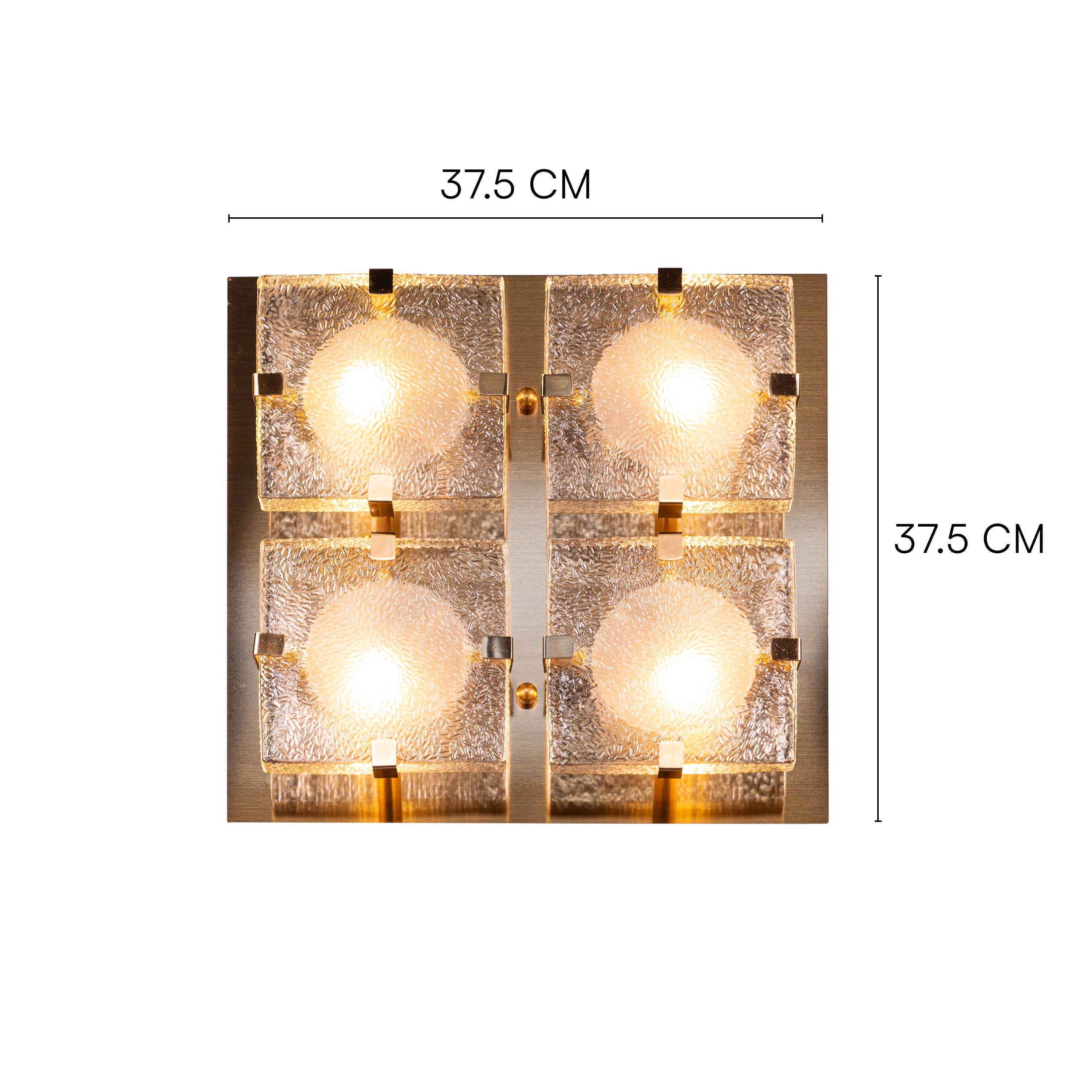 Golden Meridian (Gold) Textured Glass Wall Light