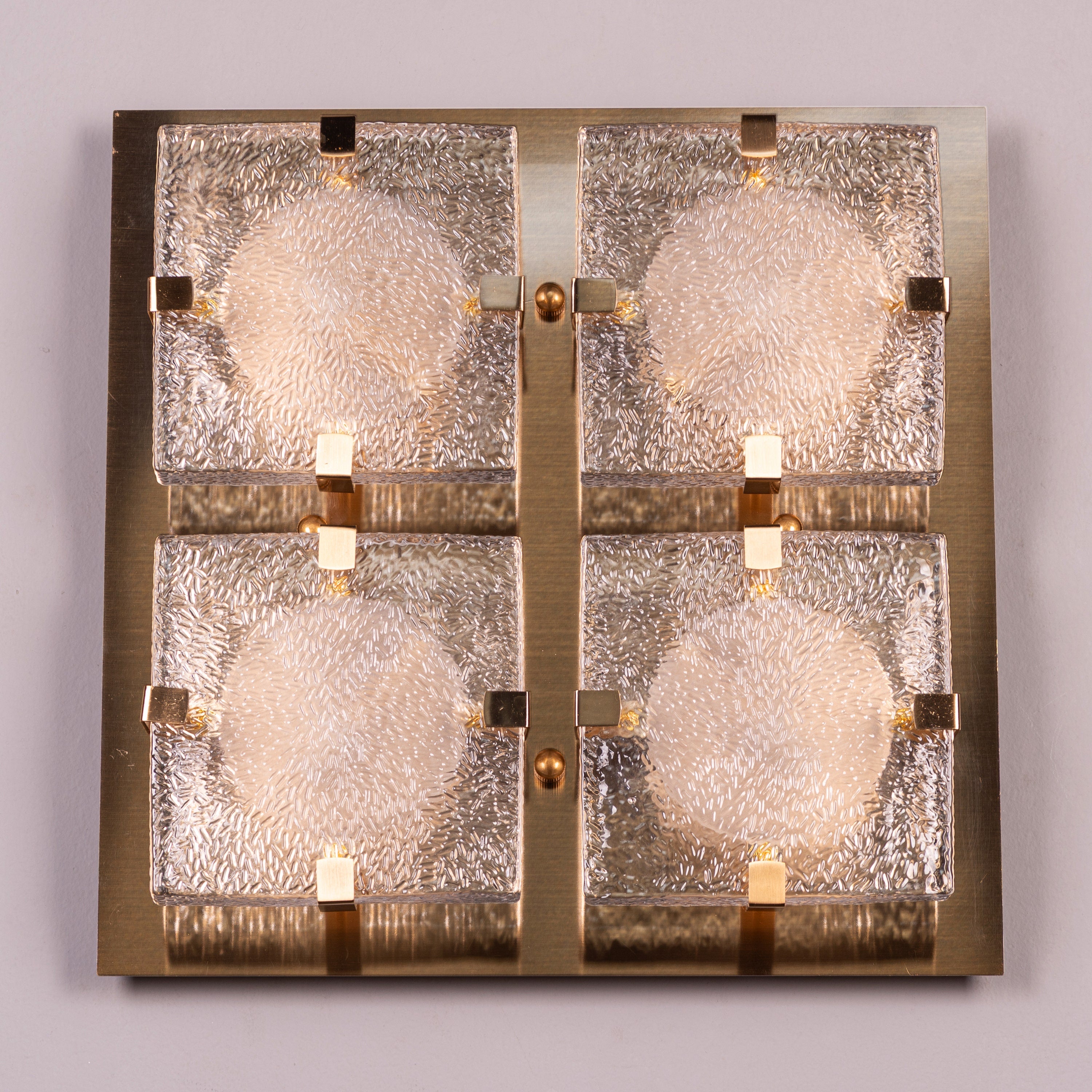 Golden Meridian (Gold) Textured Glass Wall Light