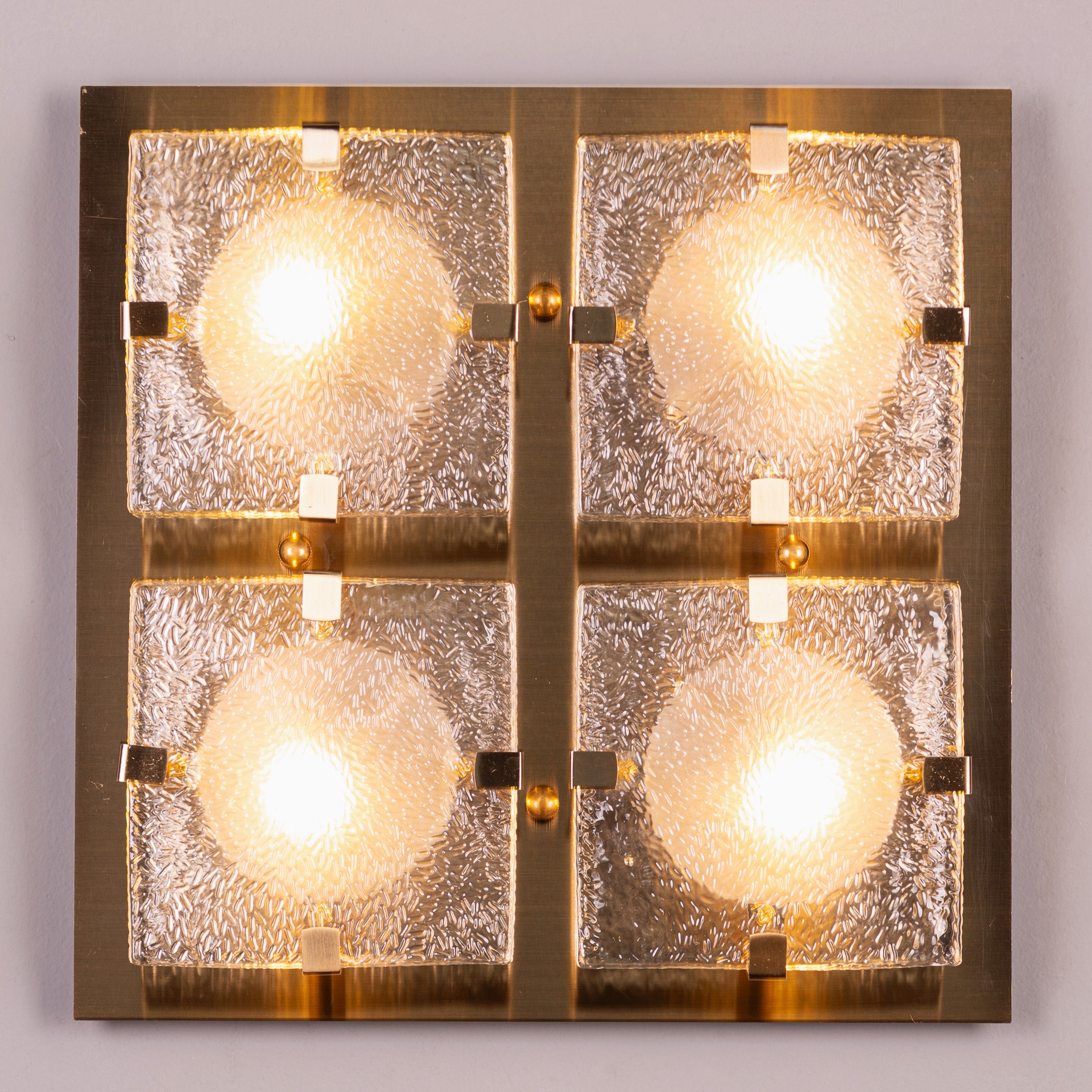 Golden Meridian (Gold) Textured Glass Wall Light
