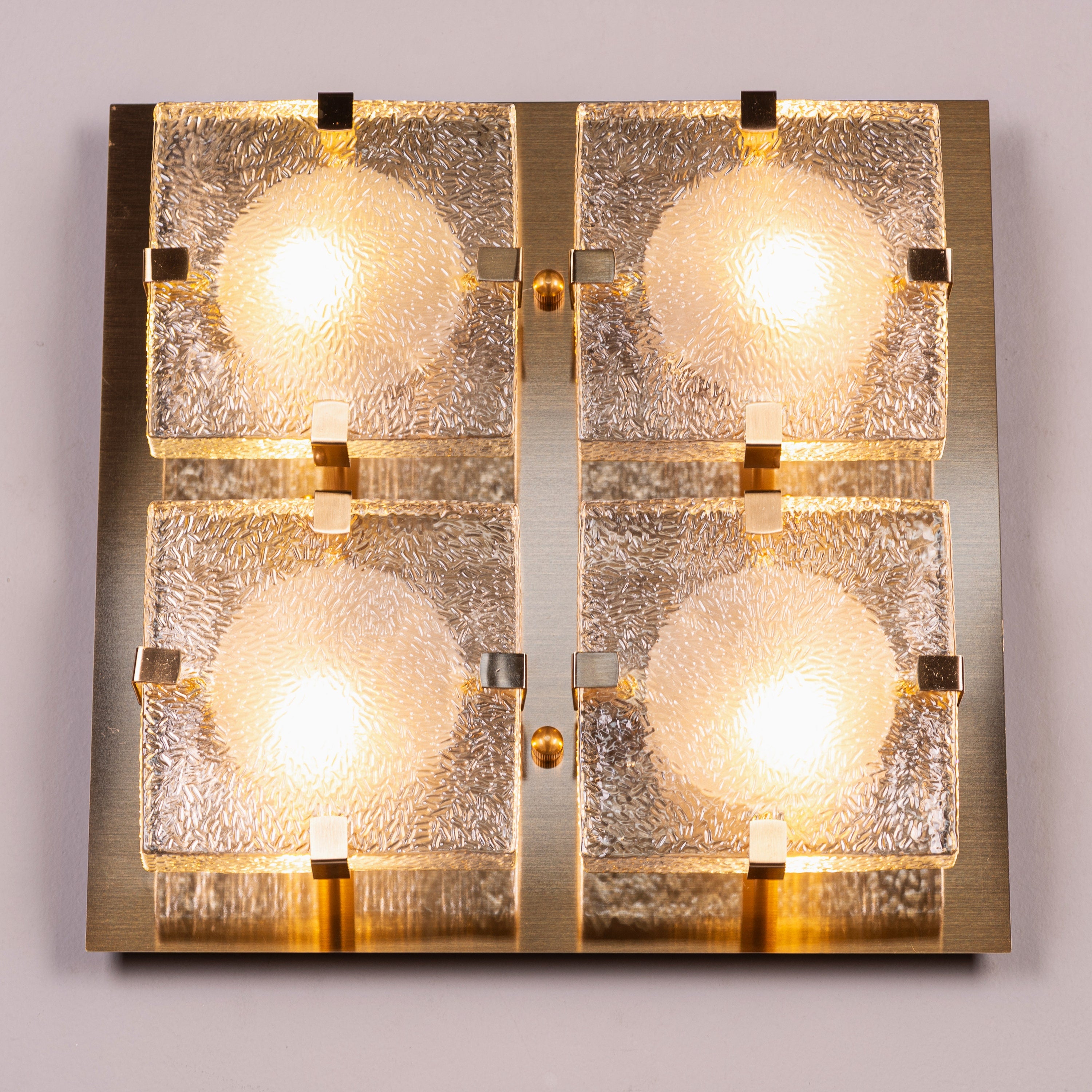 Golden Meridian (Gold) Textured Glass Wall Light