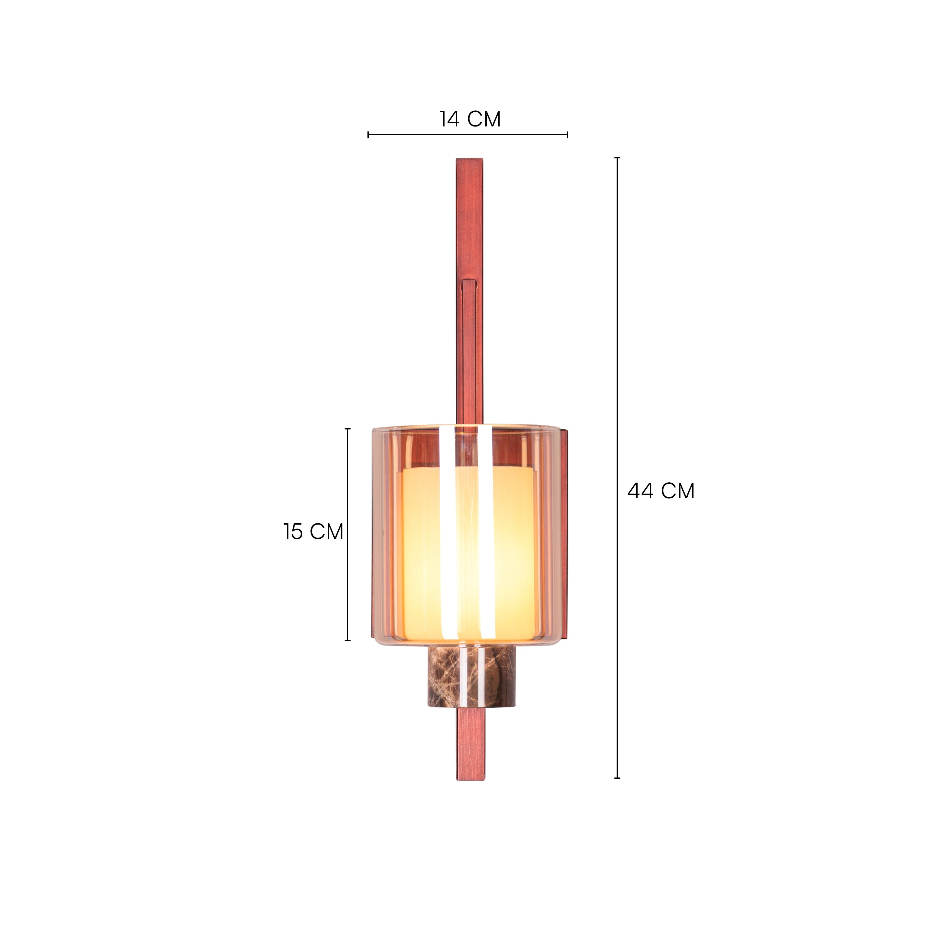 Fallen Angels (Coffee) Marble Wall Light