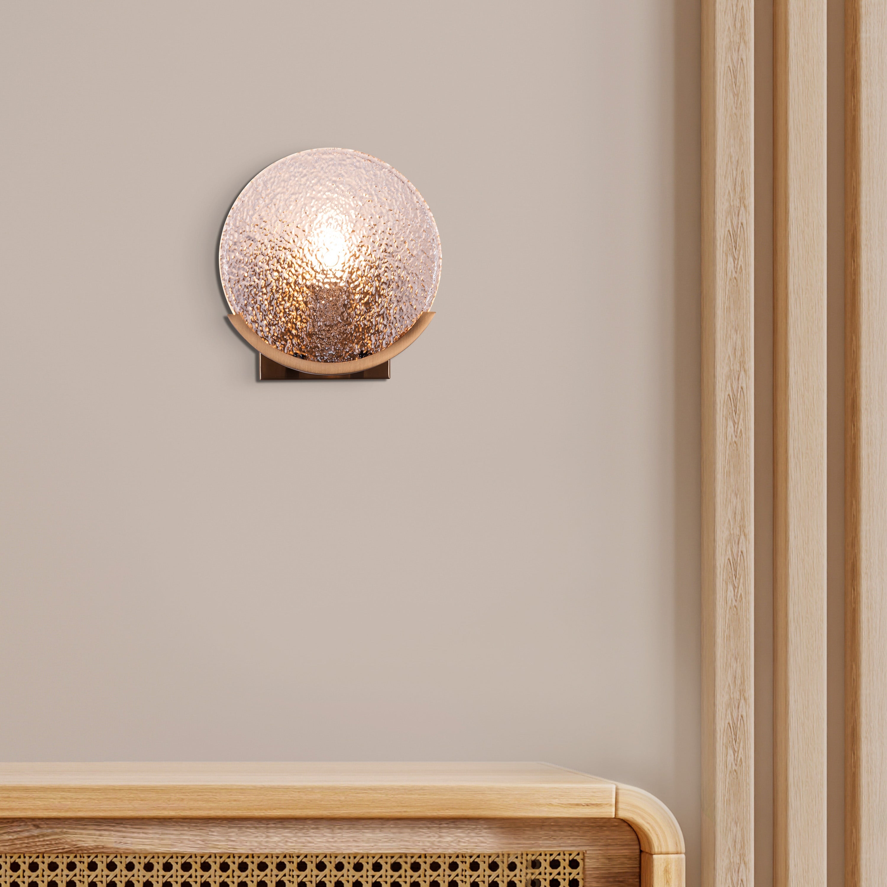 Legacy (Round, Gold) Glass Wall Light