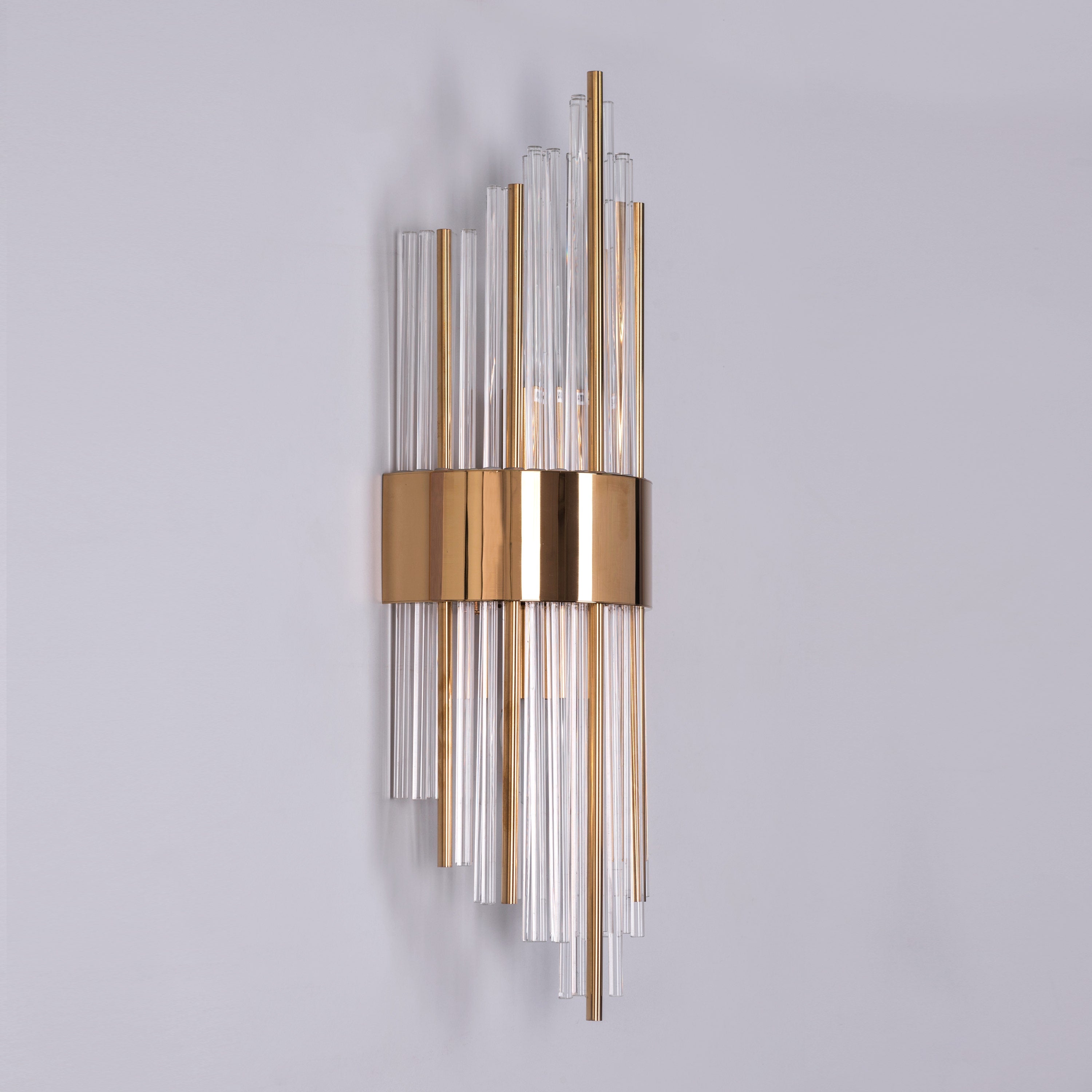 Carry My Heart (Gold) Glass Tube Wall Light