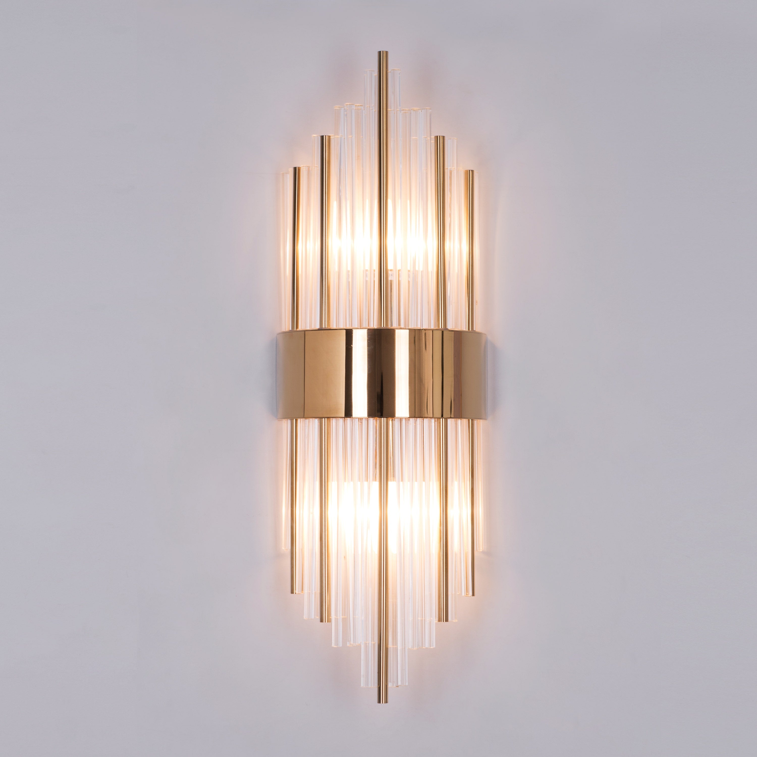 Carry My Heart (Gold) Glass Tube Wall Light