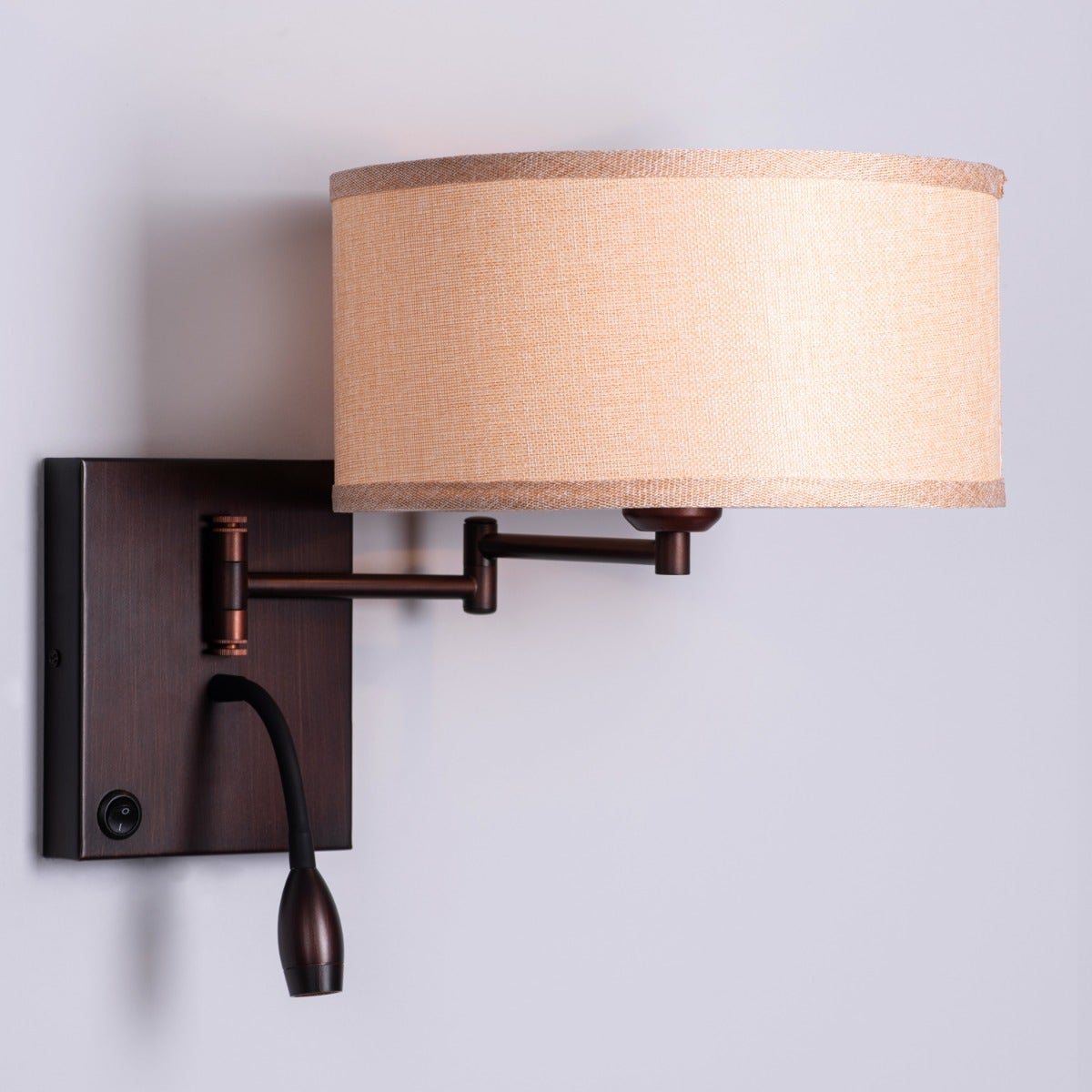 Thinking Out Loud Bedside (Coffee, With LED Downlighter) Wall Light