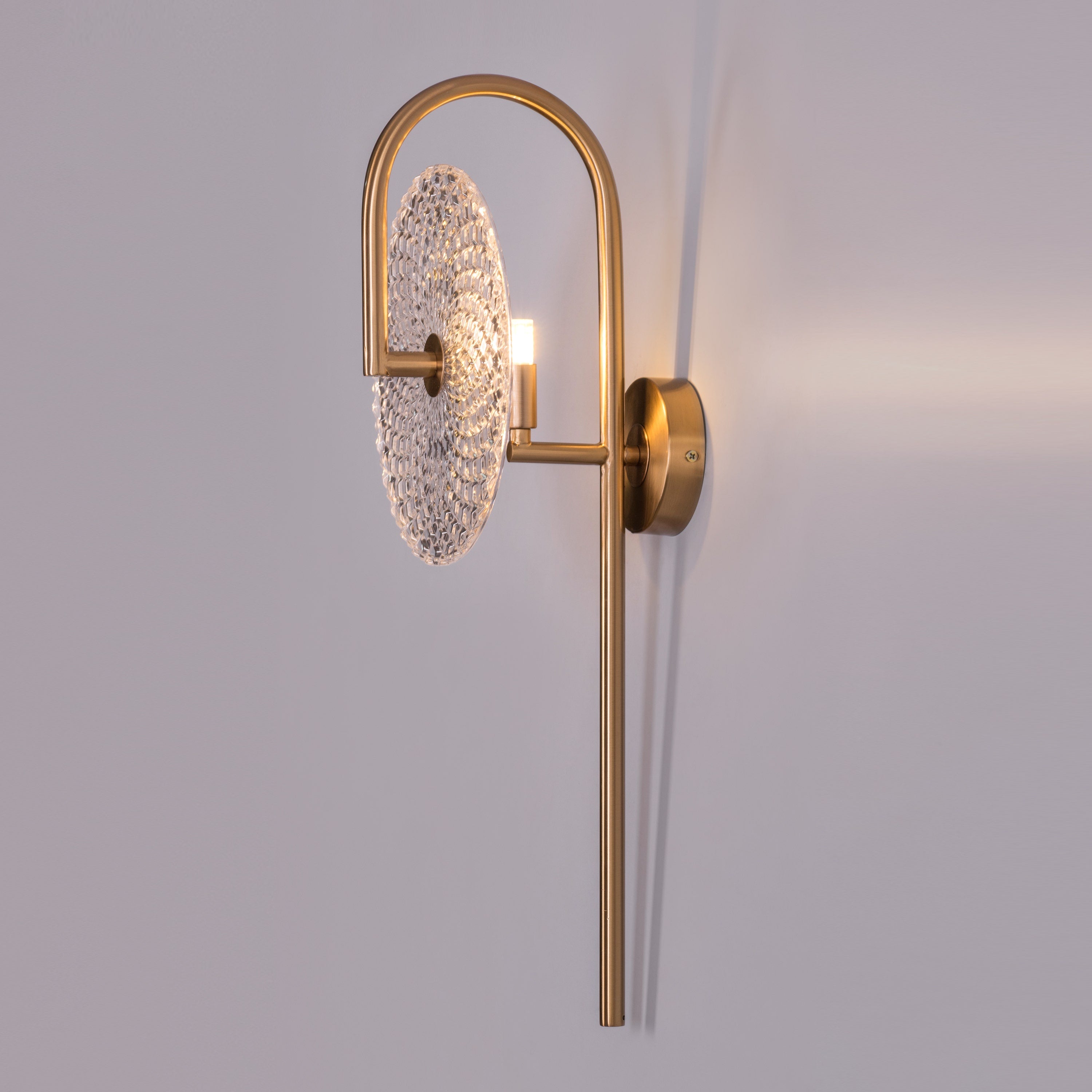 Call Your Name Signature (Gold) Textured Glass Wall Light