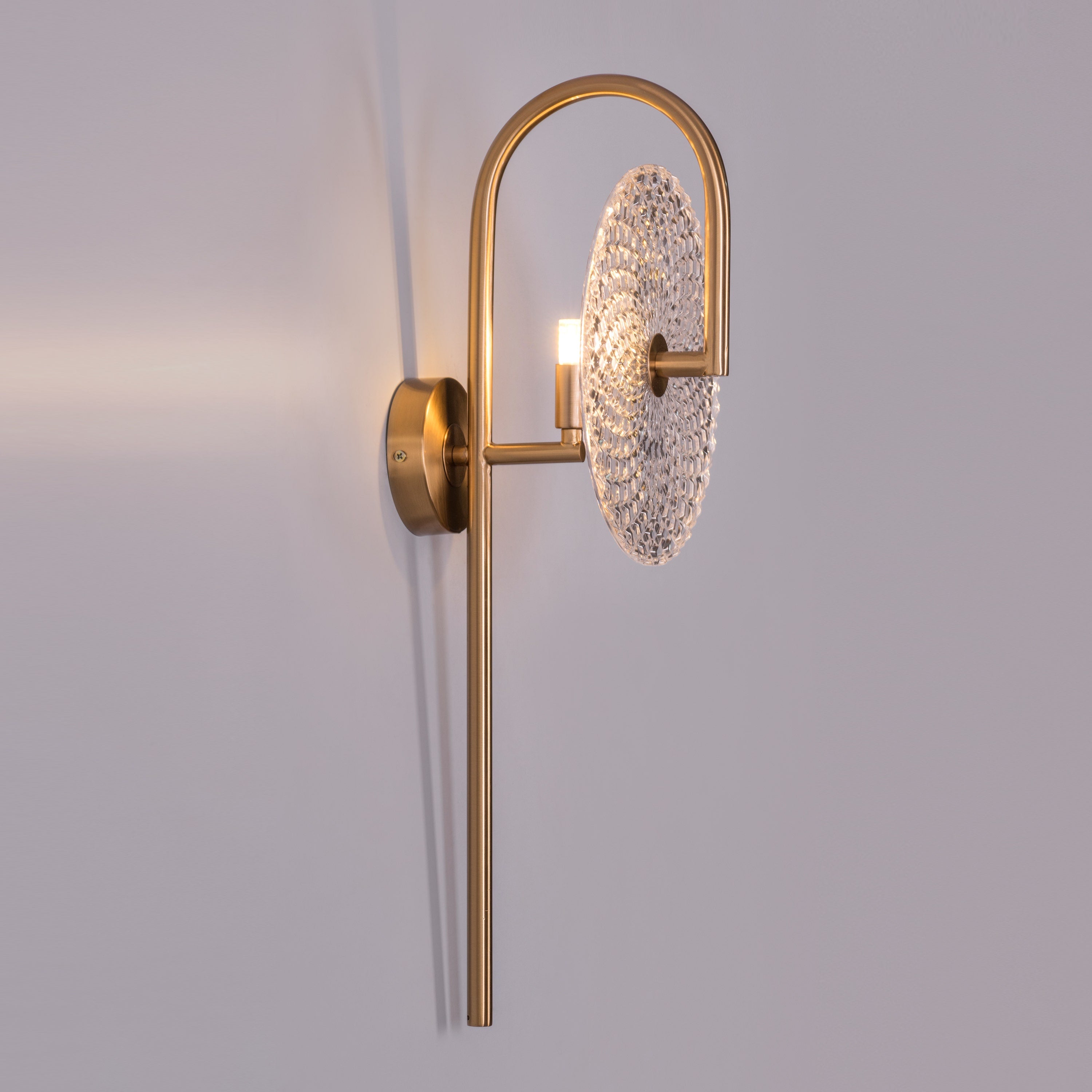 Call Your Name Signature (Gold) Textured Glass Wall Light