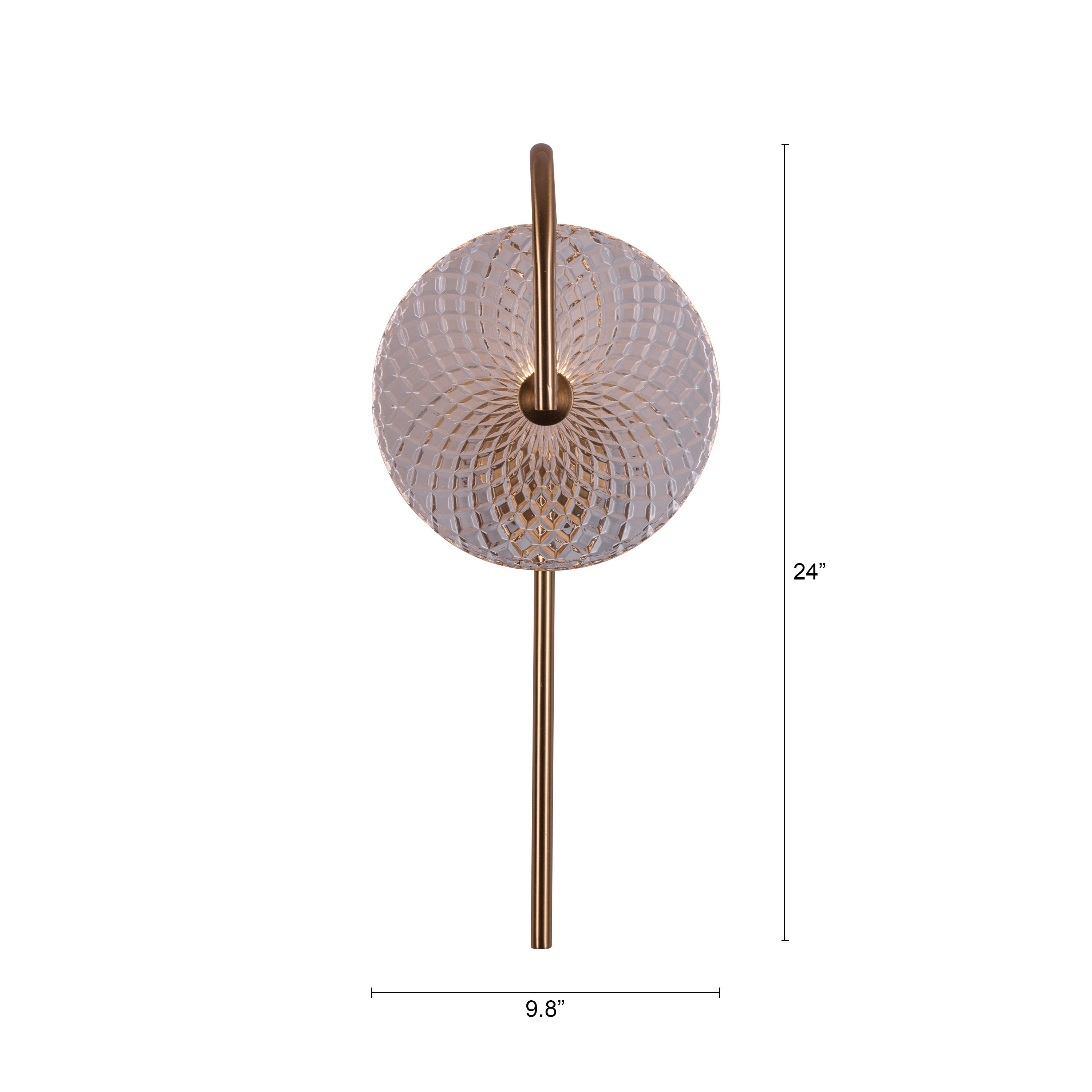 Call Your Name Signature (Gold) Textured Glass Wall Light