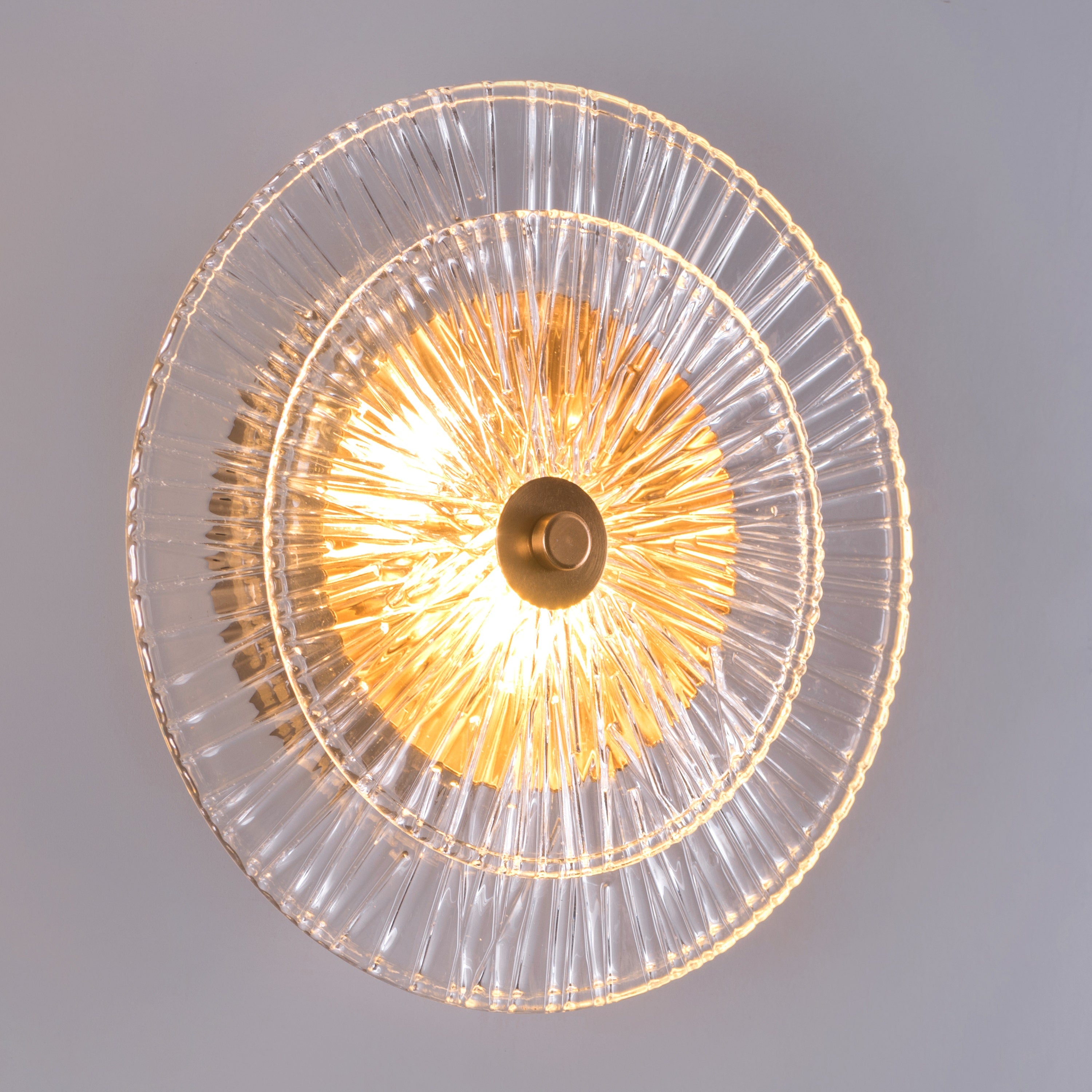 Feel My Crown (Gold) Textured Glass Wall Light