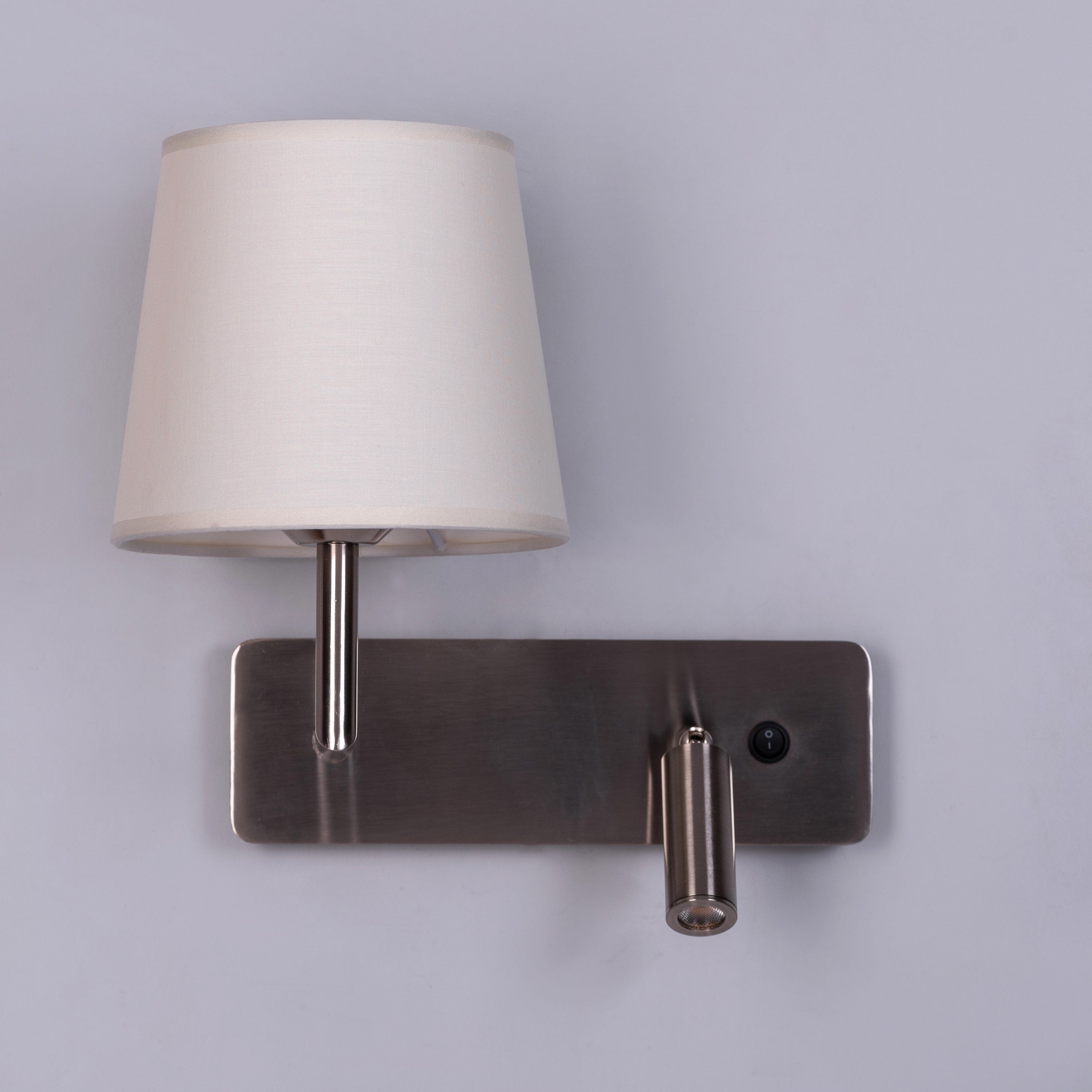 Bookworm (Chrome, With LED Downlighter) Wall Light