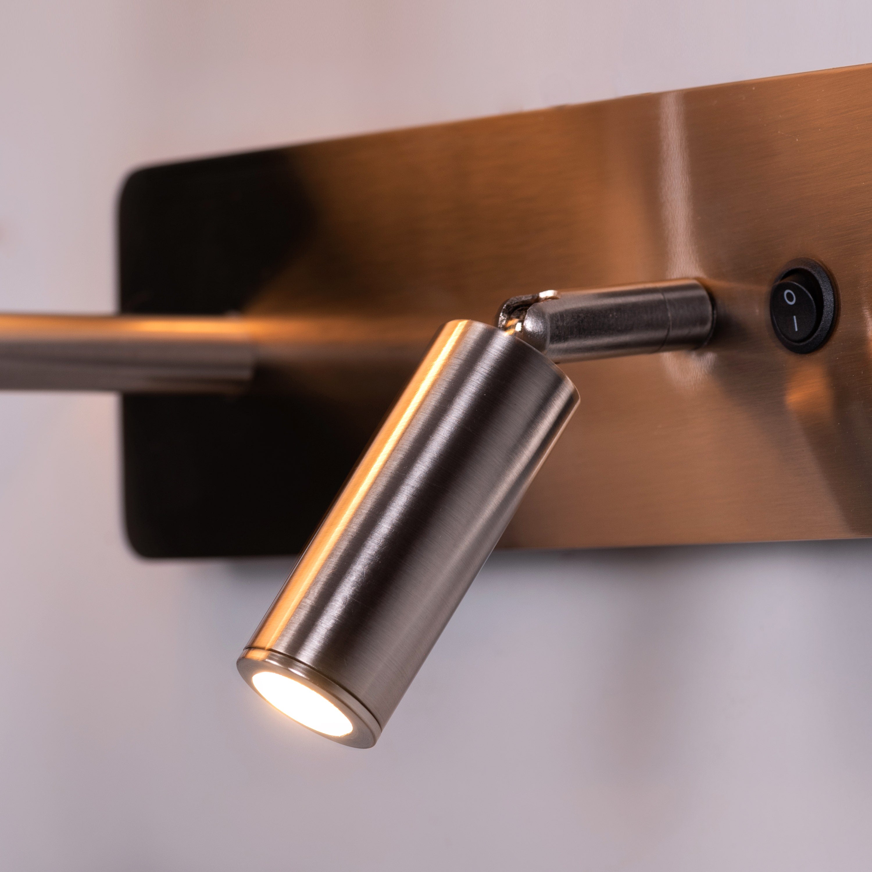 Bookworm (Chrome, With LED Downlighter) Wall Light