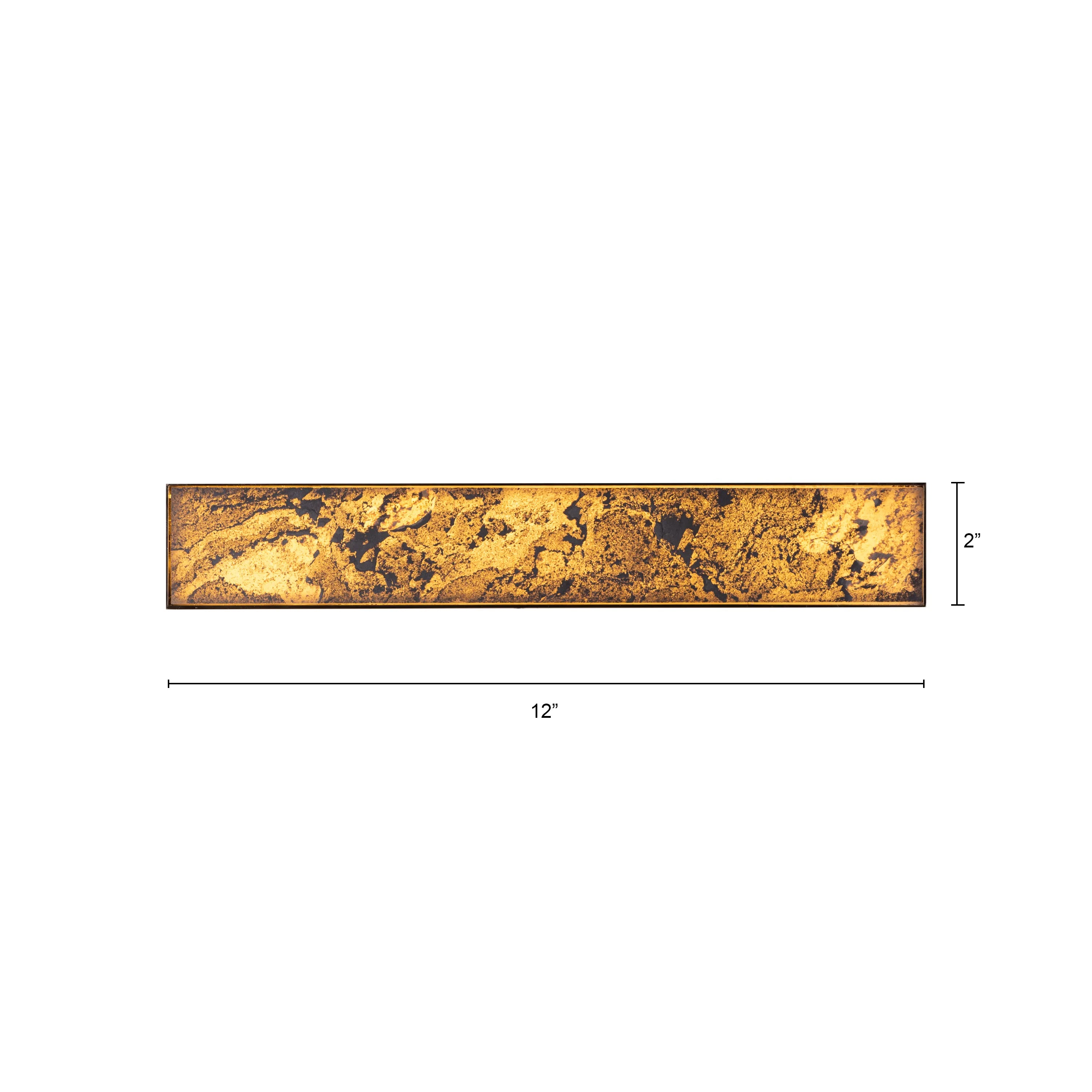 Cloudy Days Translucent (Small, Gold, Built-In LED) Natural Stone Wall Light