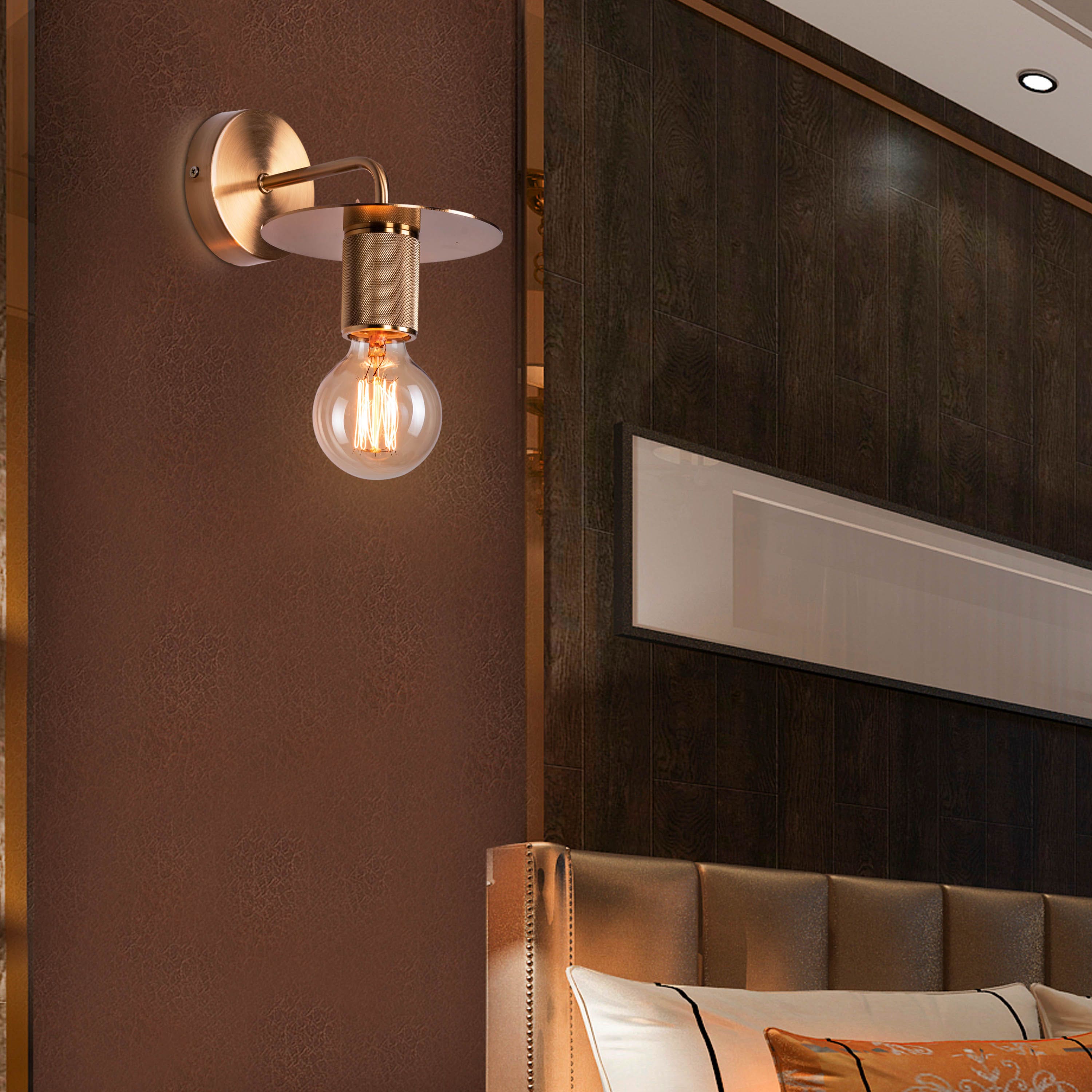 Ahead We Glow (Gold) Wall Light (Edison Bulb Included)