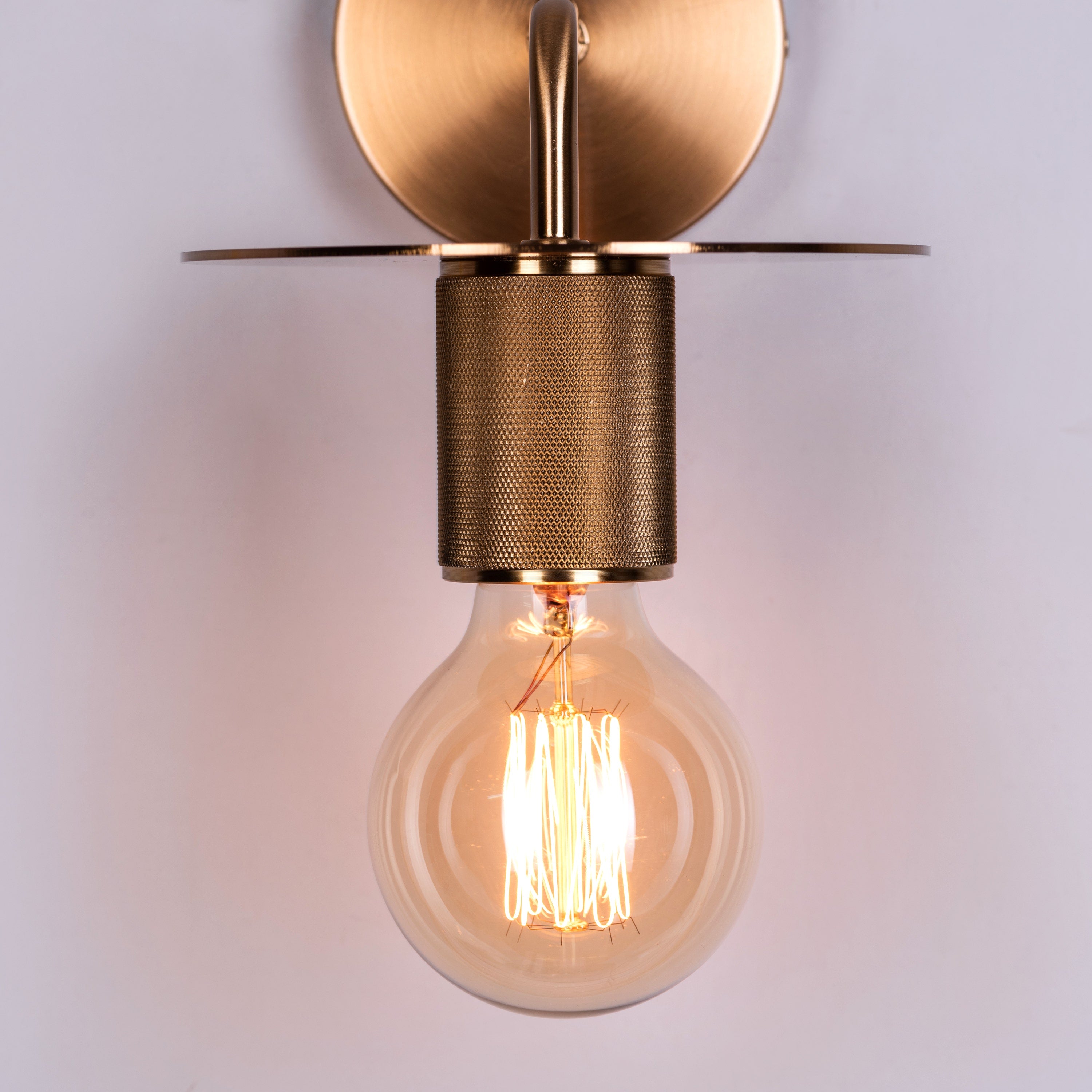 Ahead We Glow (Gold) Wall Light (Edison Bulb Included)