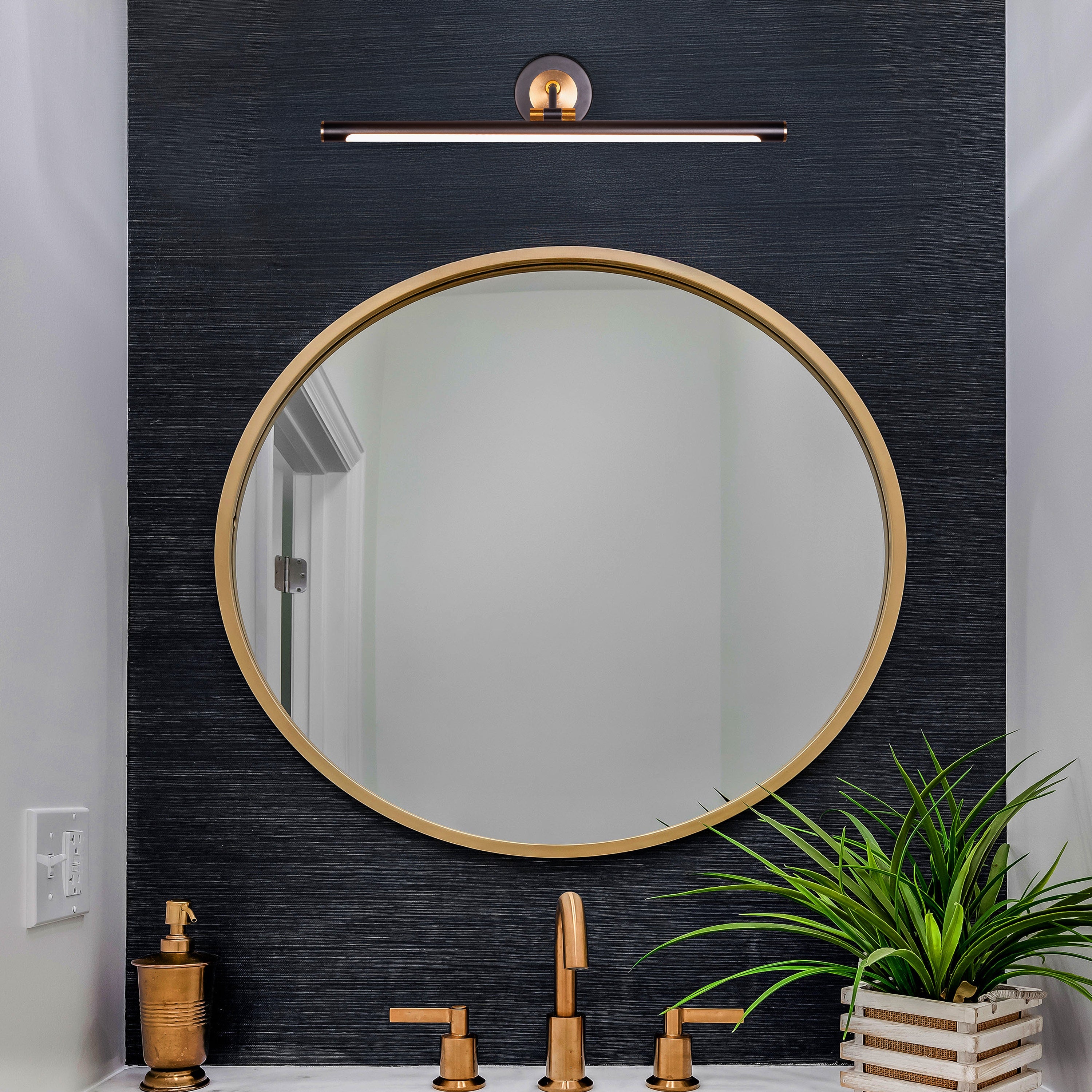 Superhit (Large, Black, Built-In LED) Picture Wall Light