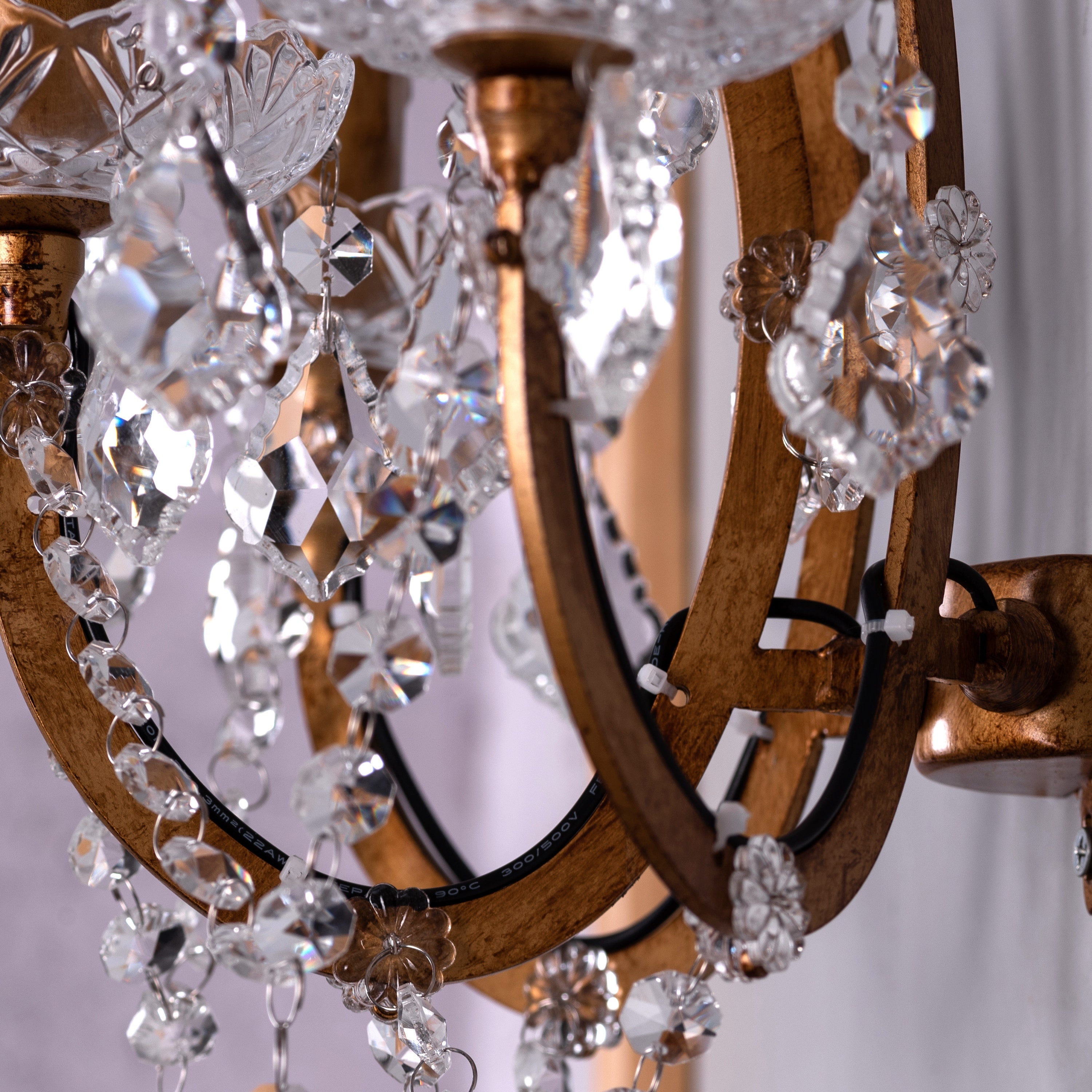 French Restoration (Antique Gold) Crystal Wall Light