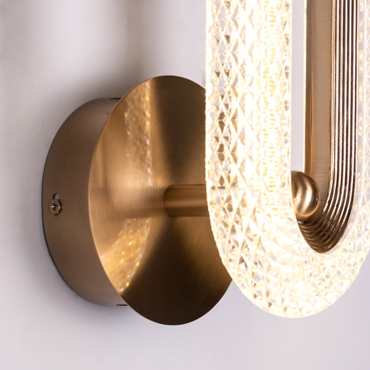 Glowed Up (Gold, Dimmable LED with Remote Control) Wall Light