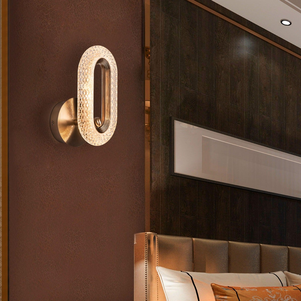 Glowed Up (Gold, Dimmable LED with Remote Control) Wall Light