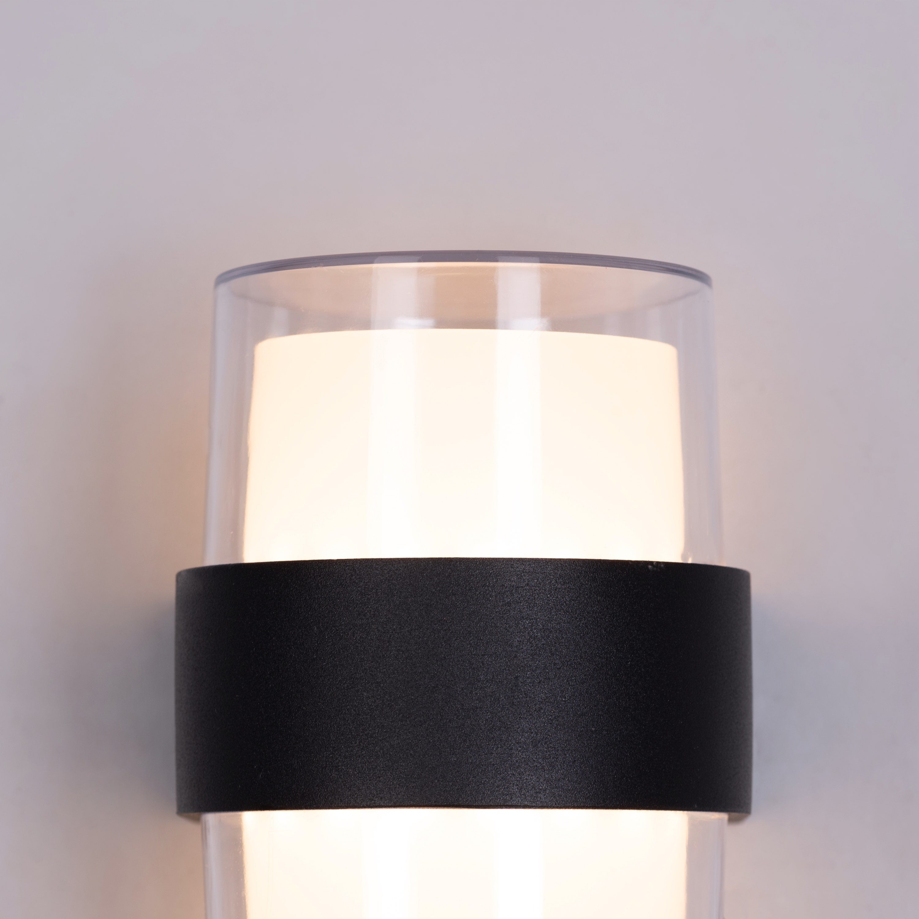 Devoted (Black, Built-In LED) Indoor/Outdoor Wall Light (IP65 Rated)